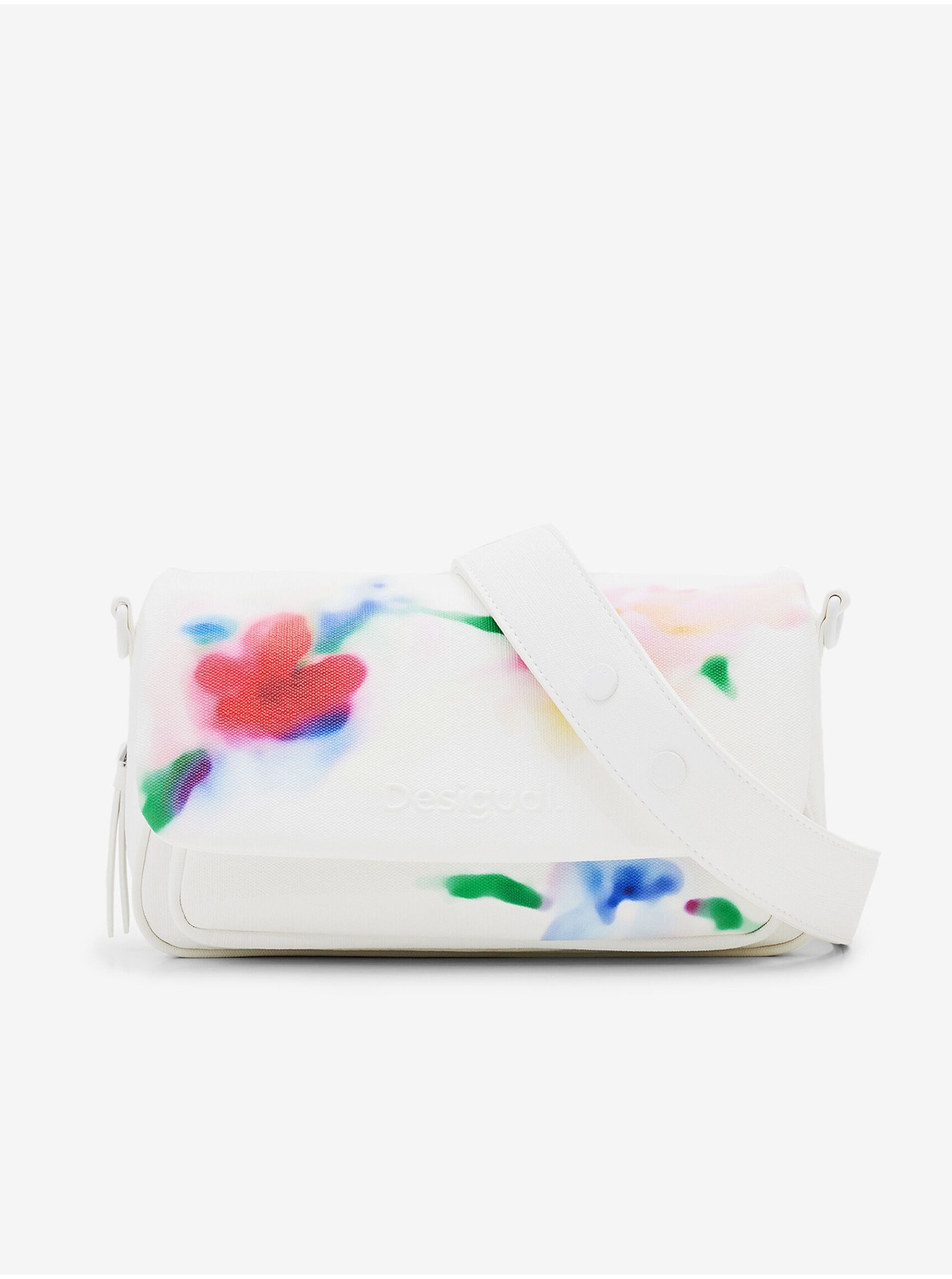 E-shop Bílá dámská květovaná kabelka Desigual Tromso