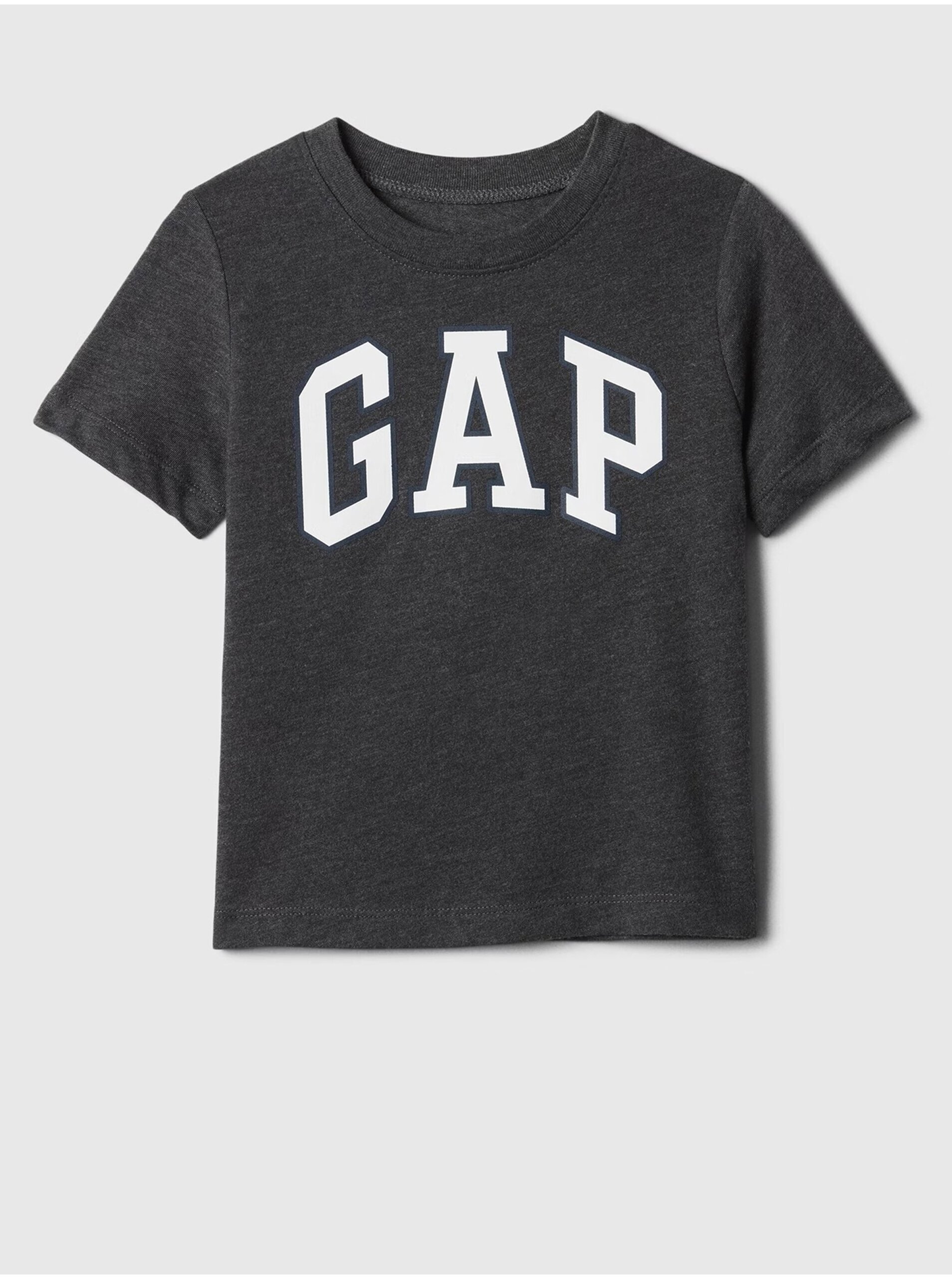 Levně Tmavě šedé klučičí tričko s logem GAP