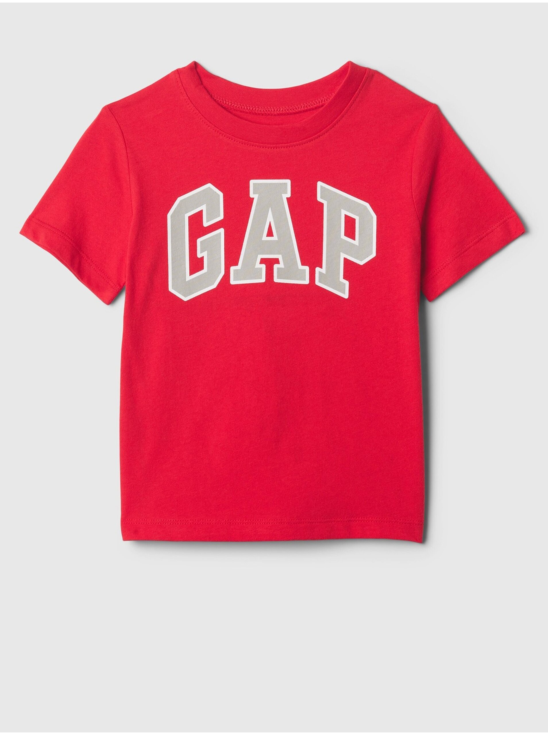 E-shop Červené klučičí tričko s logem GAP