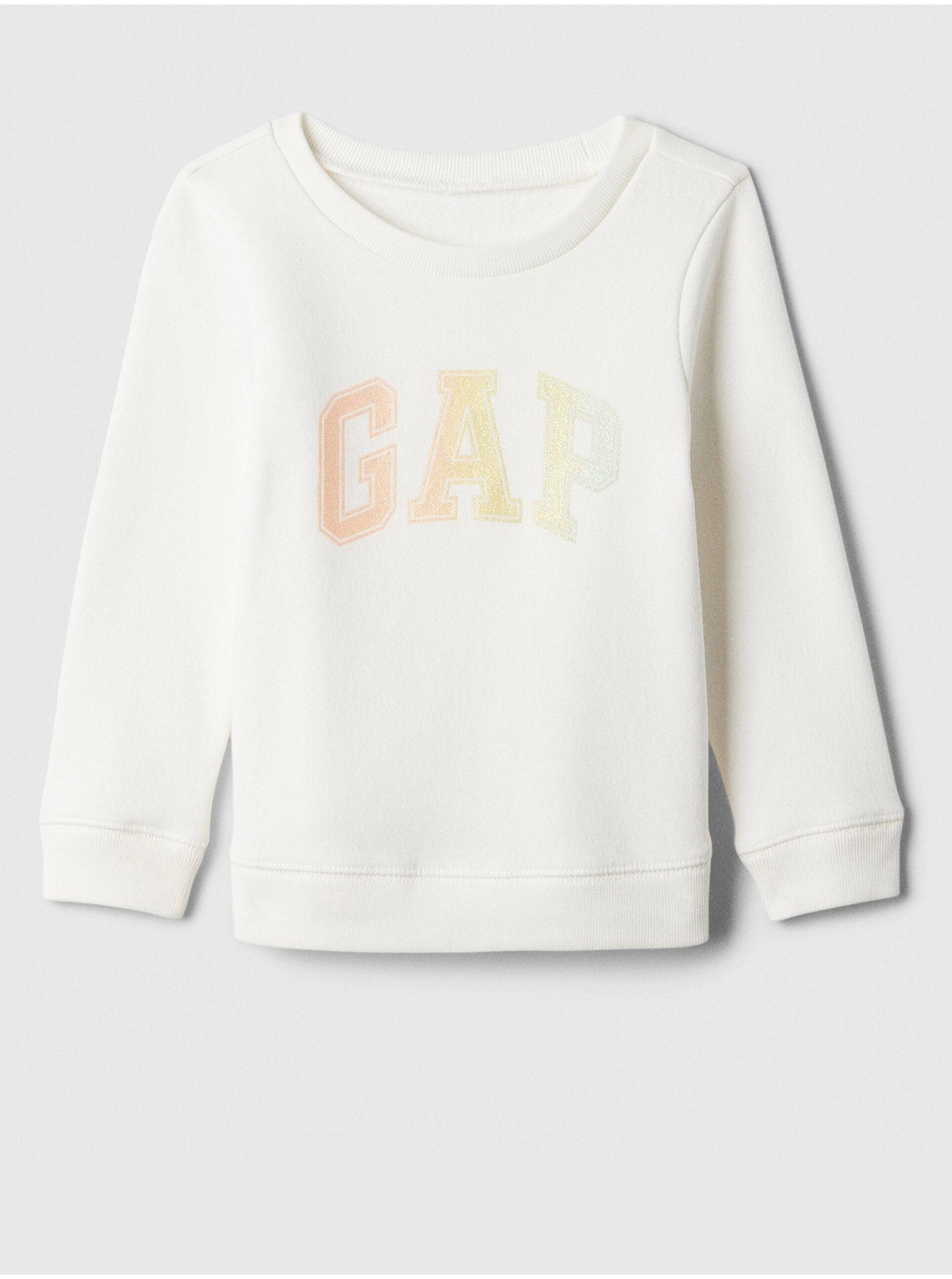 E-shop Bílá holčičí mikina s logem GAP