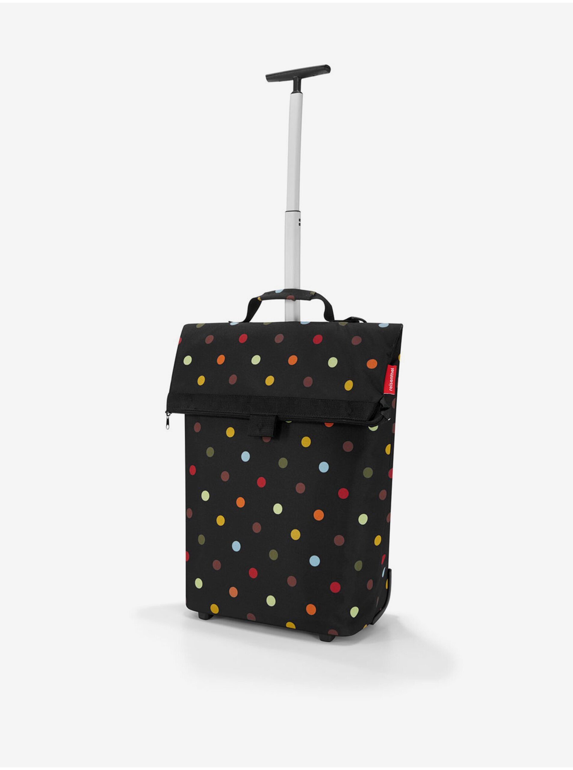 Lacno Čierna dámska cestovná taška s bodkami Reisenthel Trolley M Dots