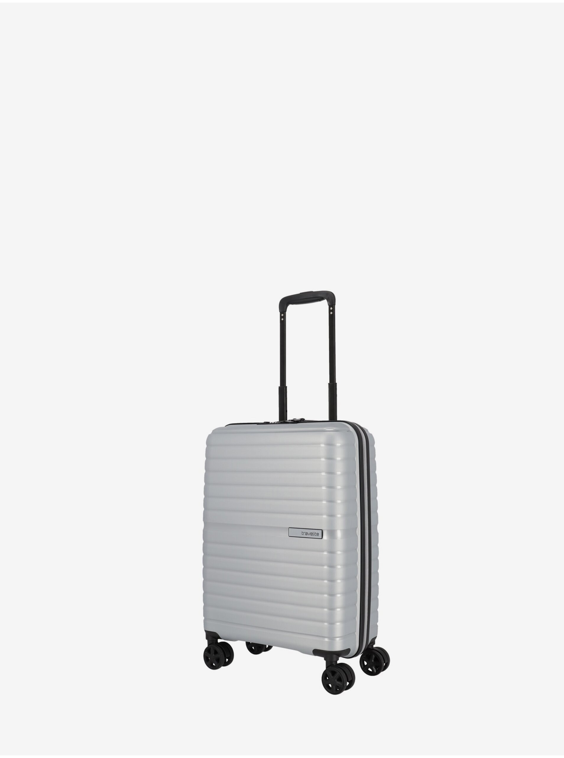 Levně Stříbrný cestovní kufr Travelite Trient S Silver
