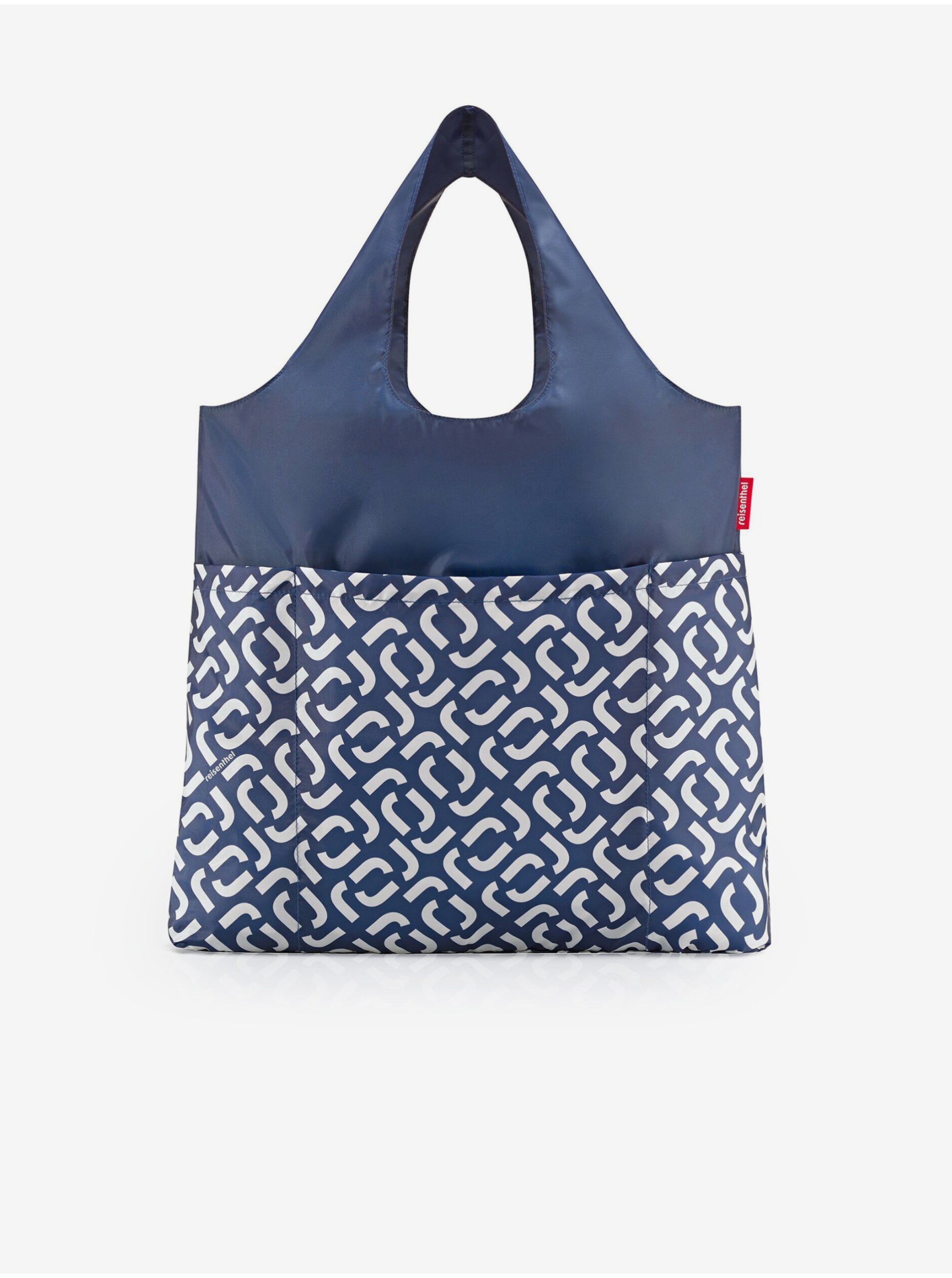 Levně Tmavě modrá dánská vzorovaná taška Reisenthel Mini Maxi Shopper Plus Signature Navy