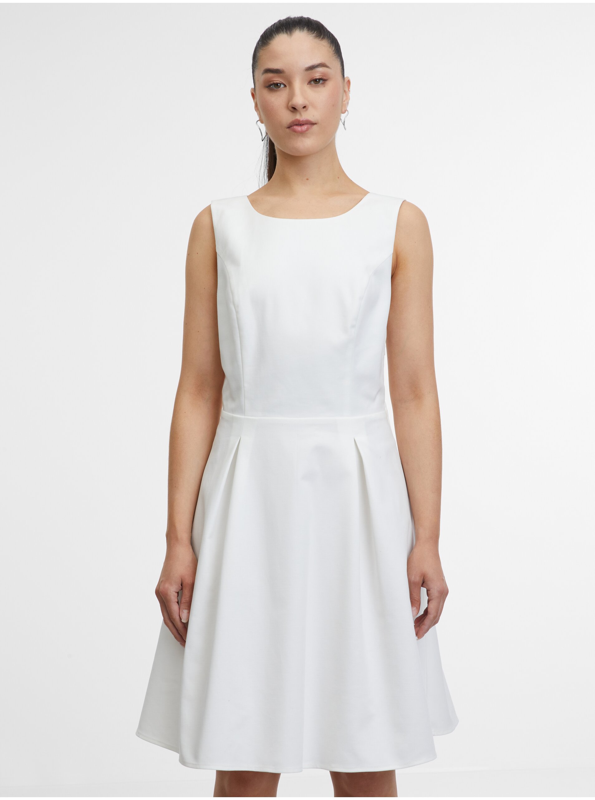 Levně Bílé dámské šaty ORSAY
