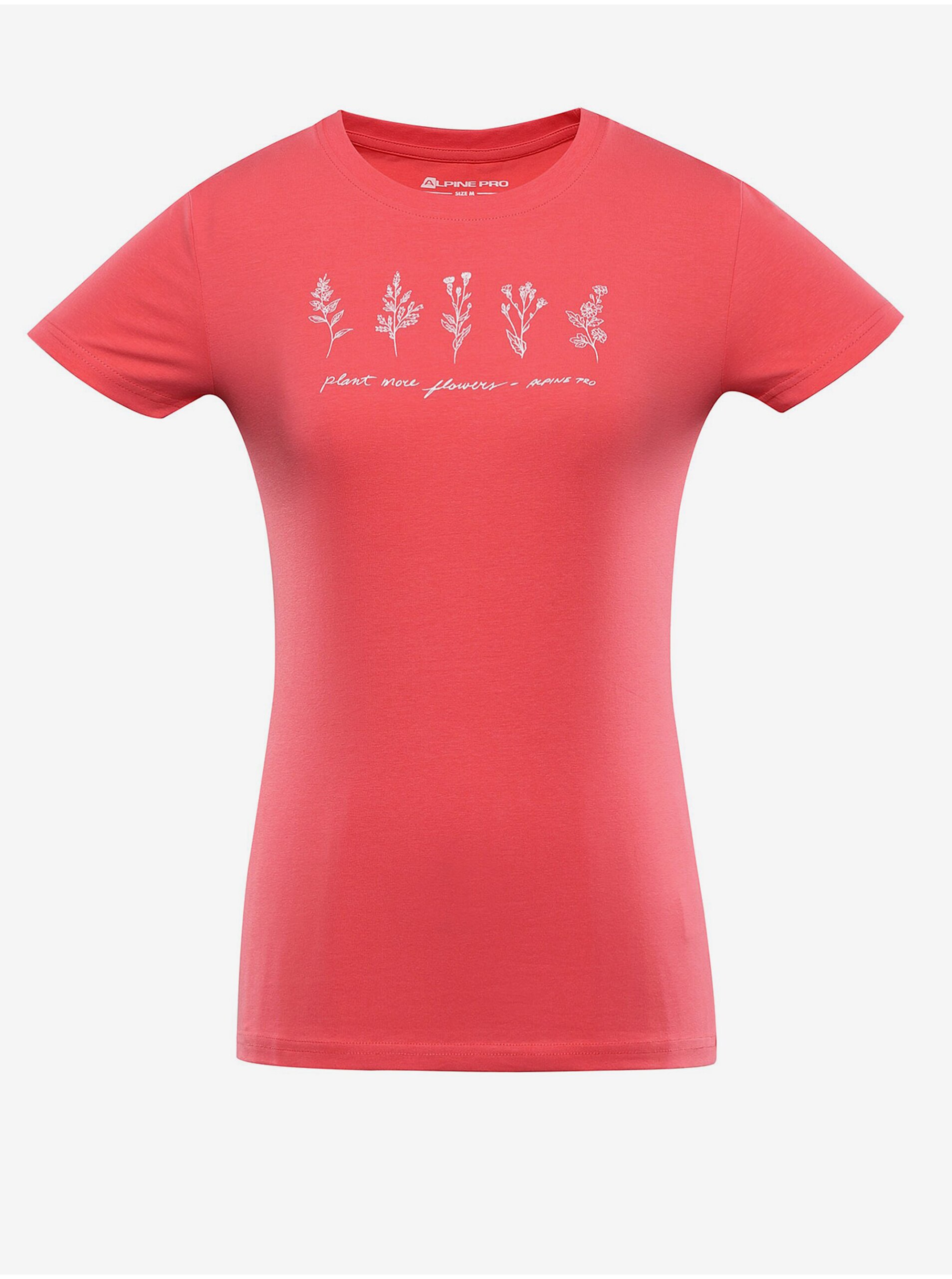 Levně Červené dámské tričko ALPINE PRO NORDA