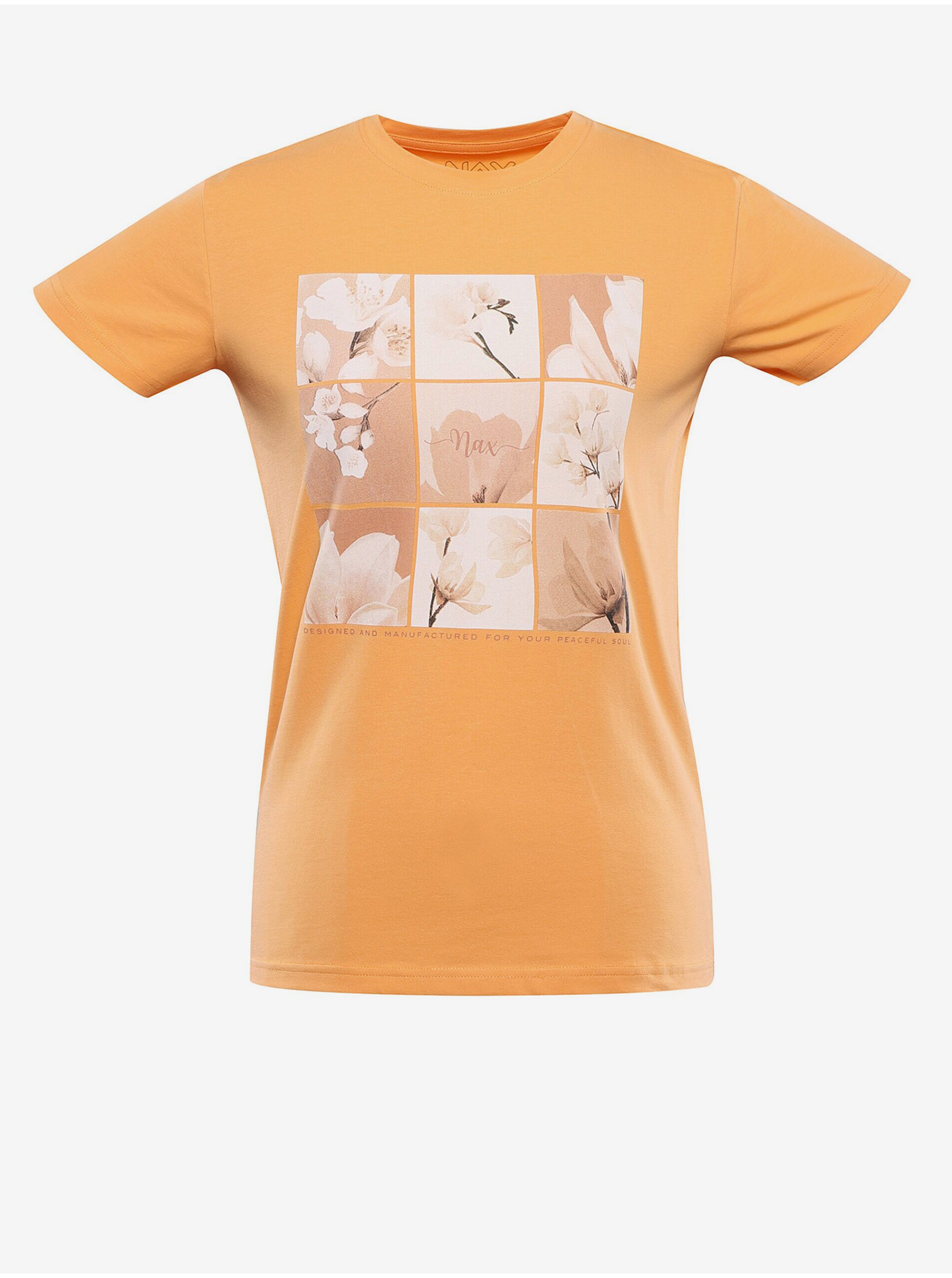 Levně Oranžové dámské tričko NAX NERGA