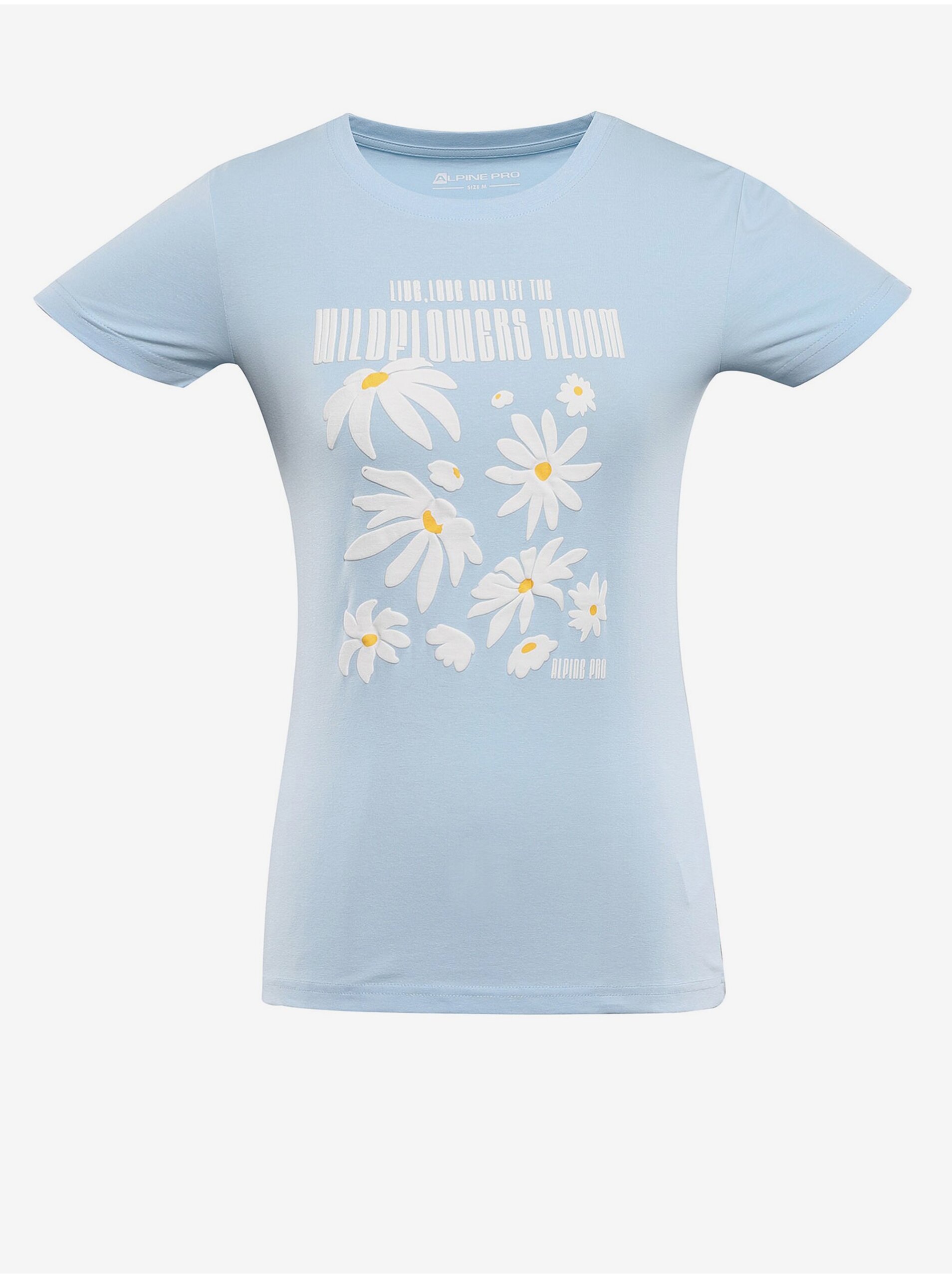 Levně Světle modré dámské tričko ALPINE PRO NORDA