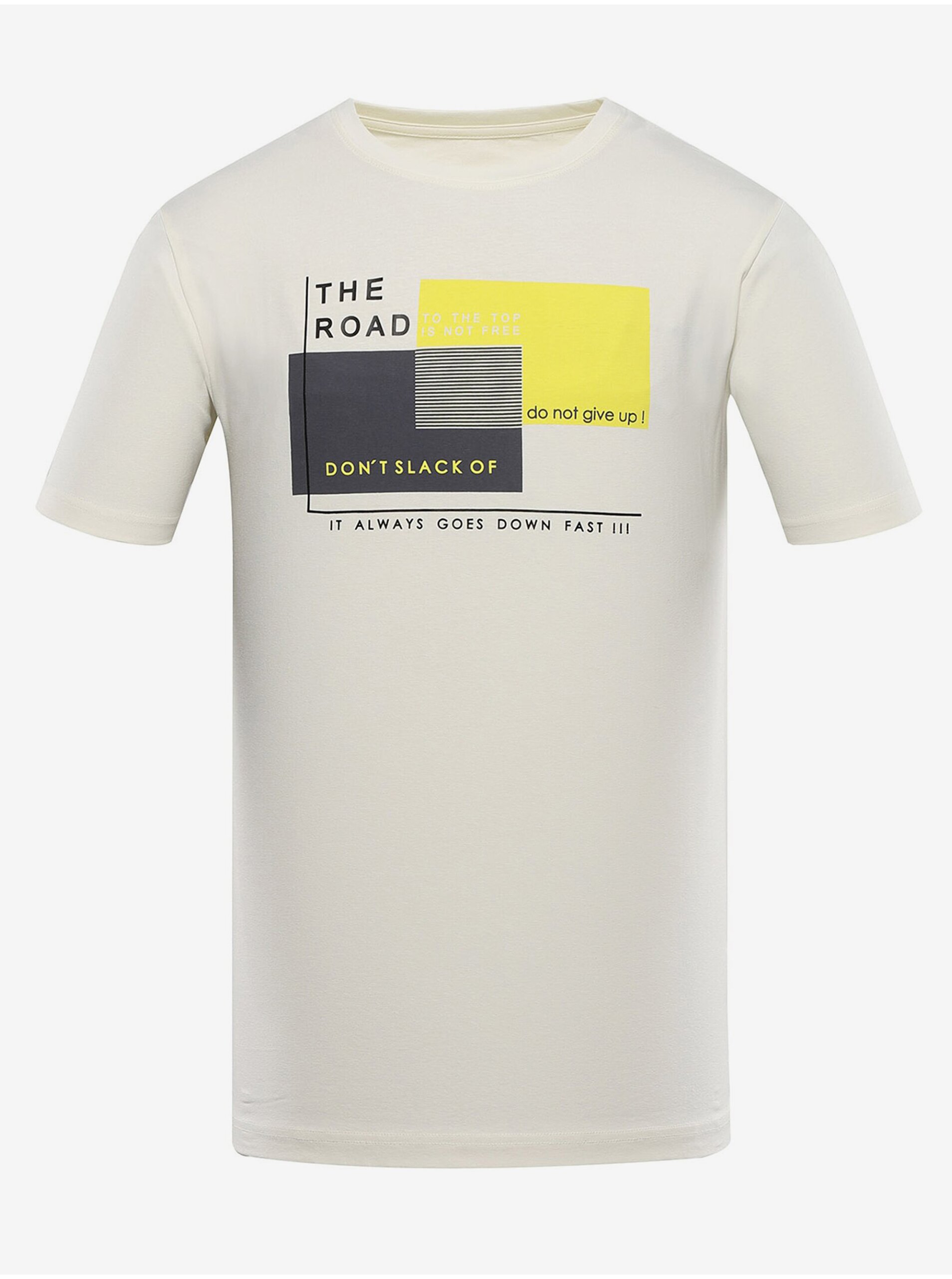 E-shop Krémové pánske tričko NAX Jurg
