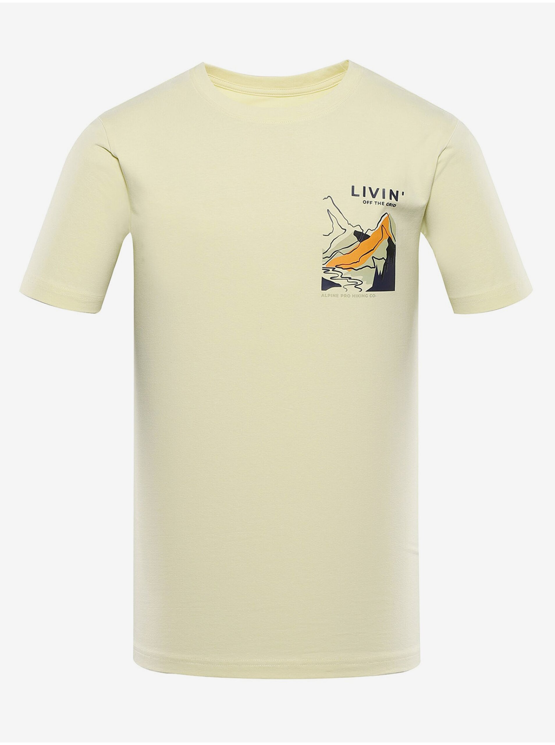 E-shop Žluté pánské tričko ALPINE PRO Nord