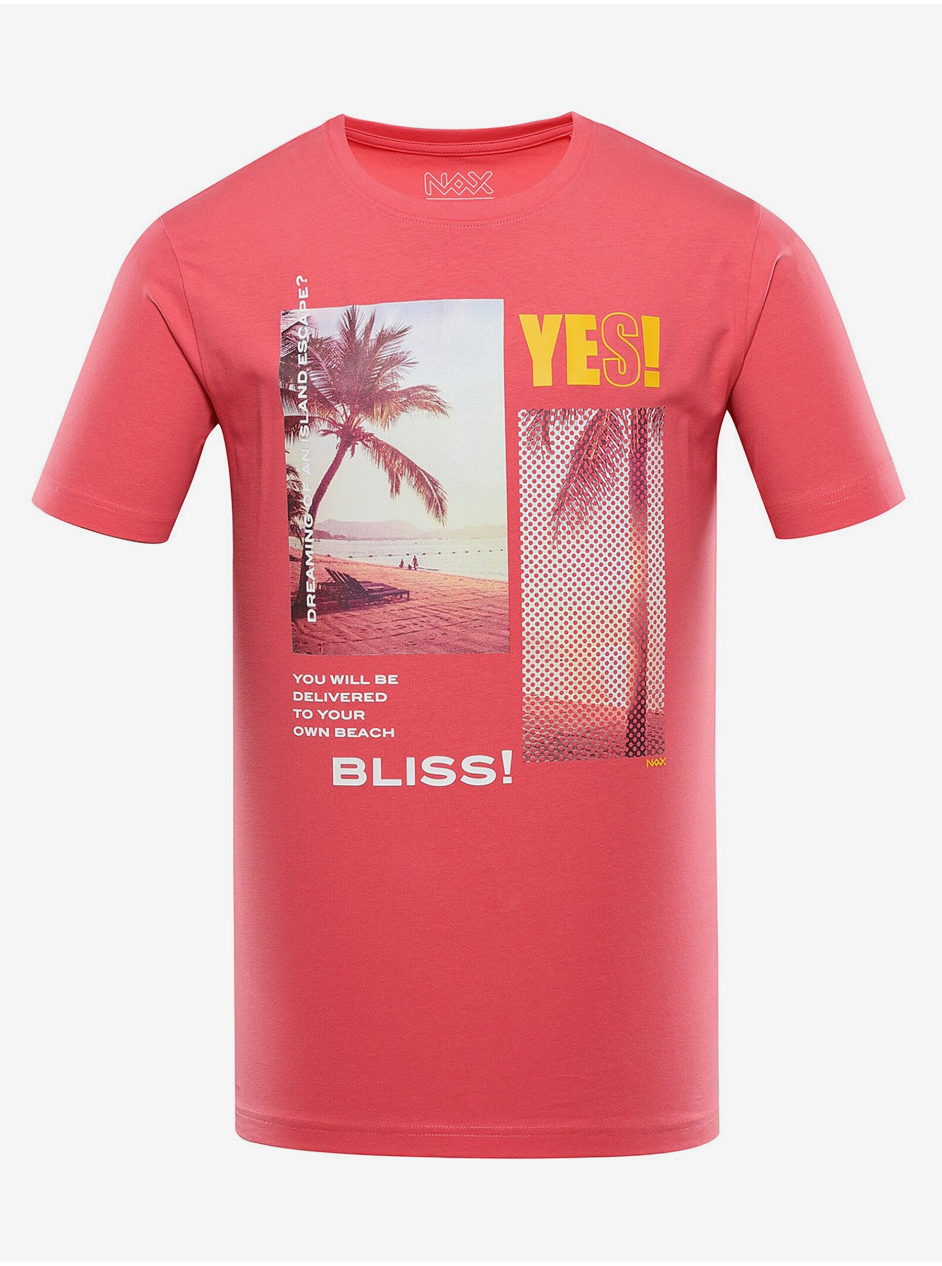 E-shop Červené pánske tričko NAX Jurg