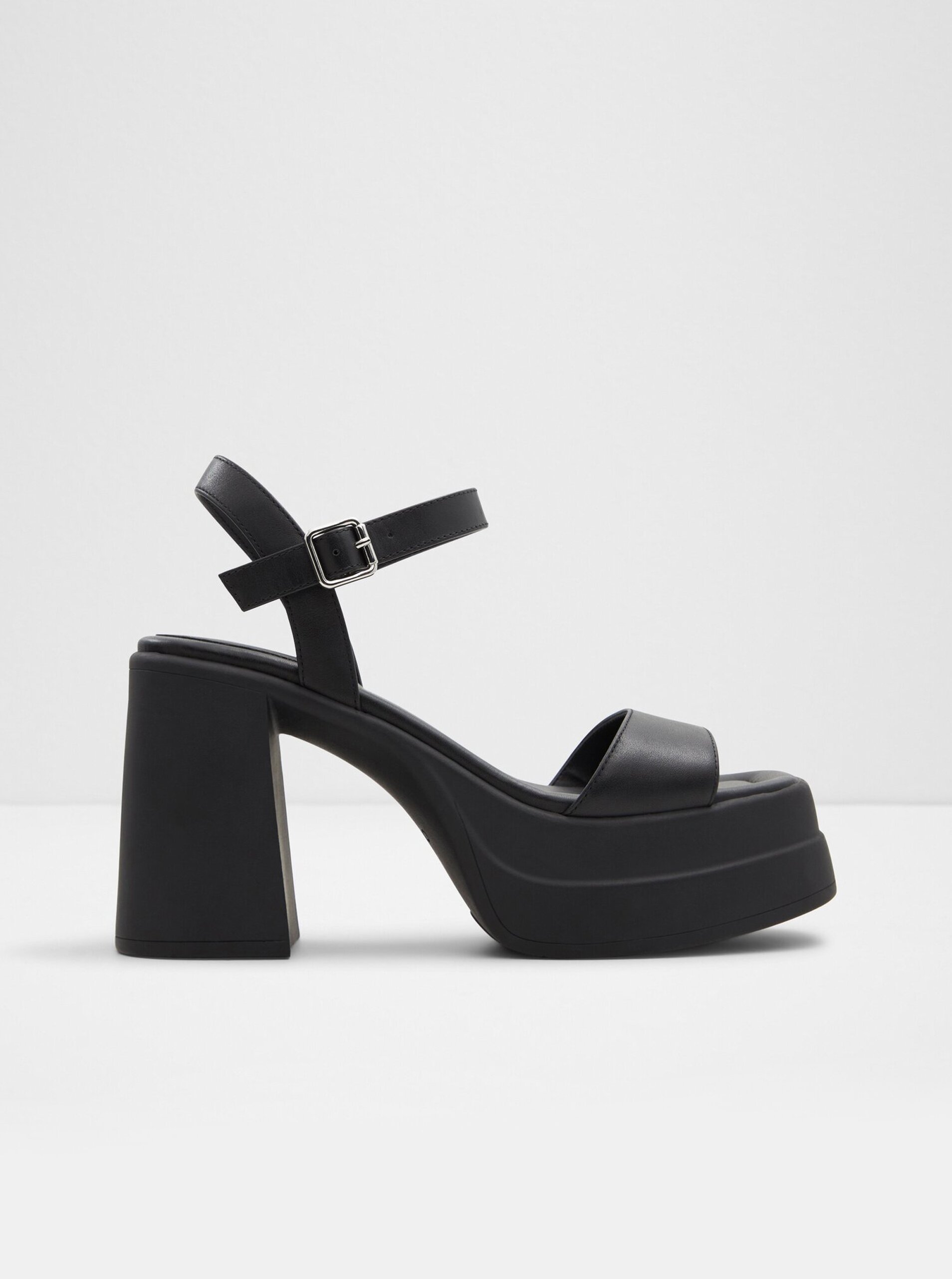 E-shop Černé dámské koené sandály na vysokém podpatku Aldo Taina