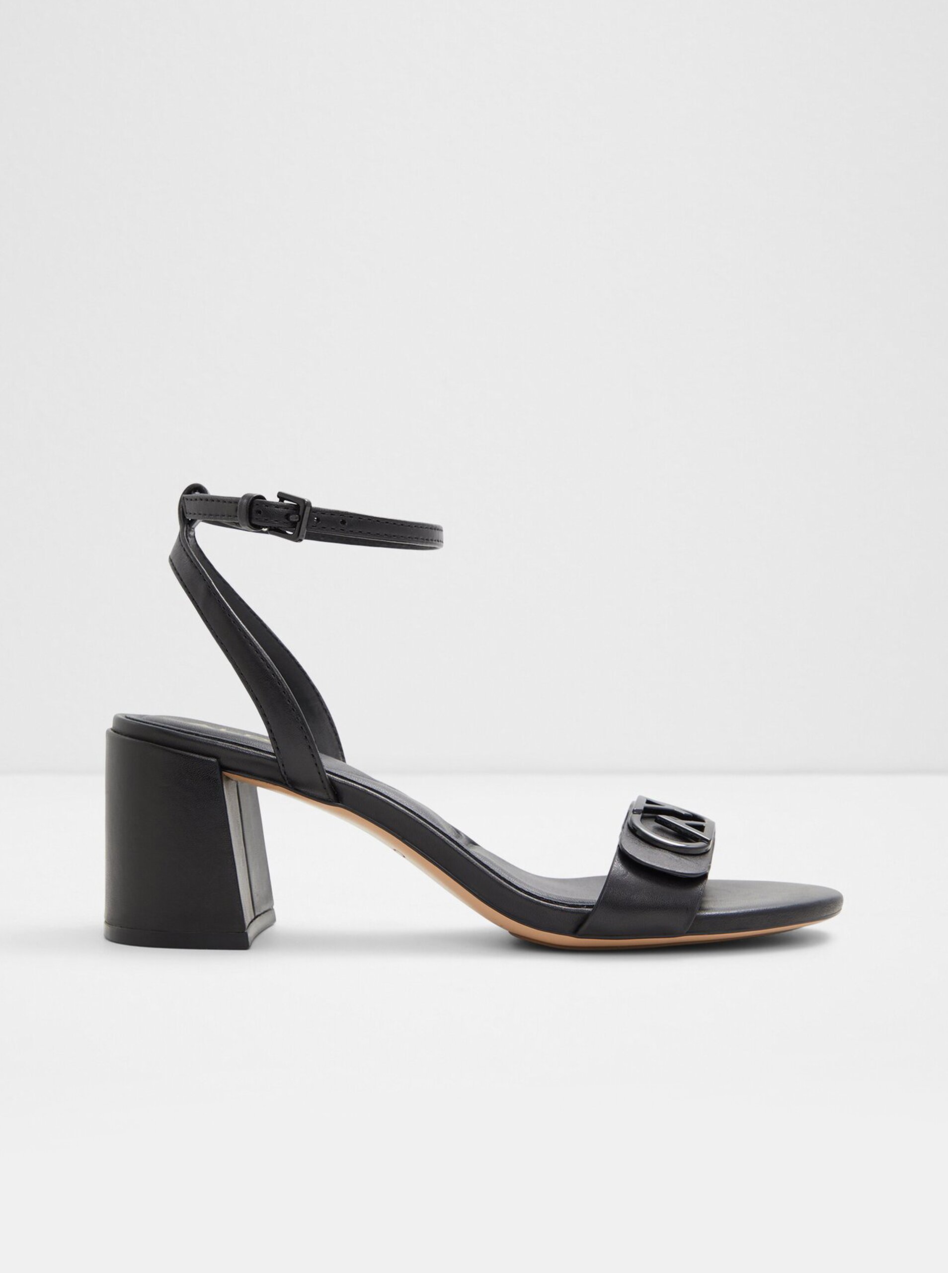 Lacno Čierne dámske kožené sandále Aldo Bung