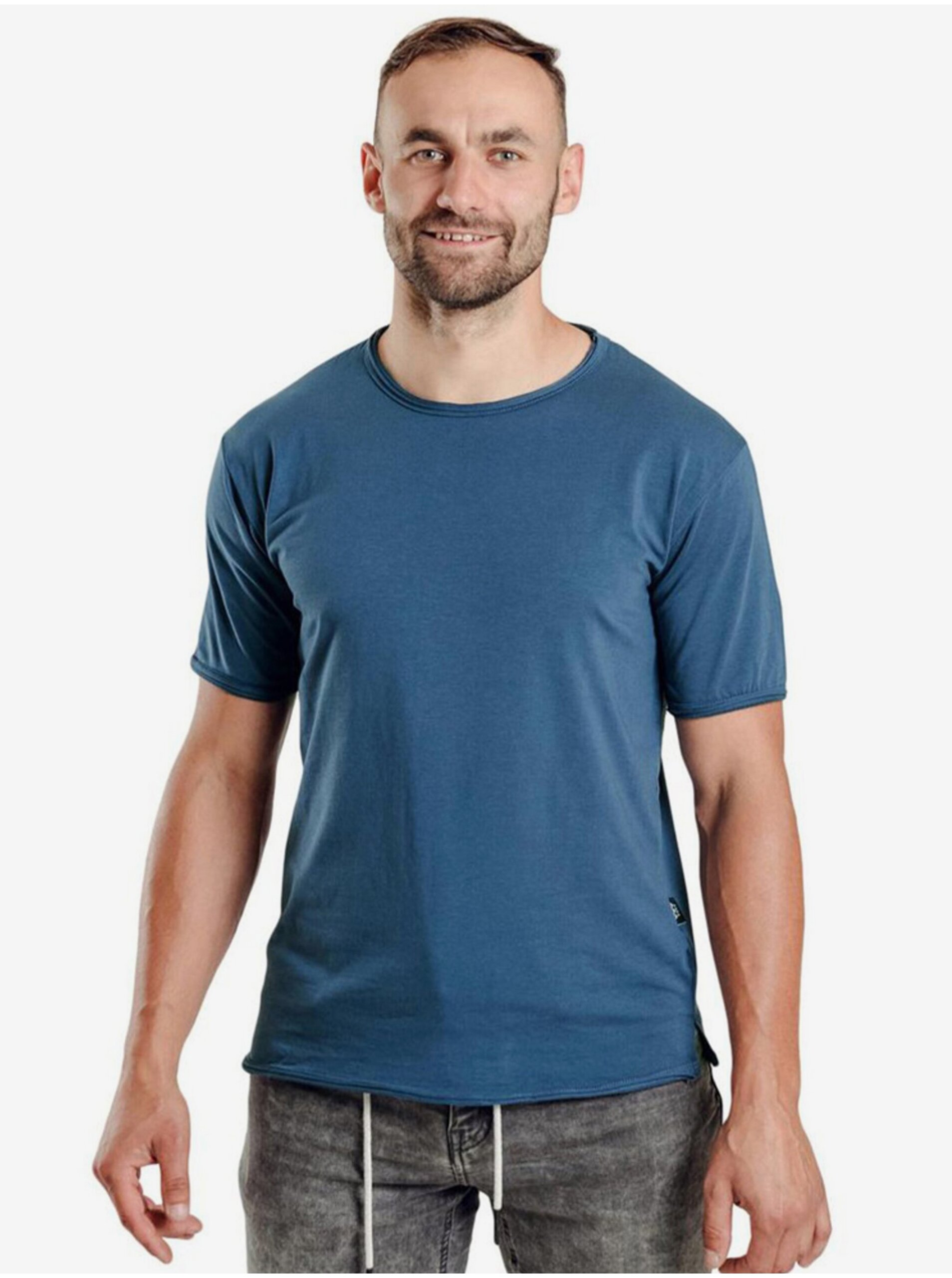 Lacno Modré pánske tričko Tričko Sour
