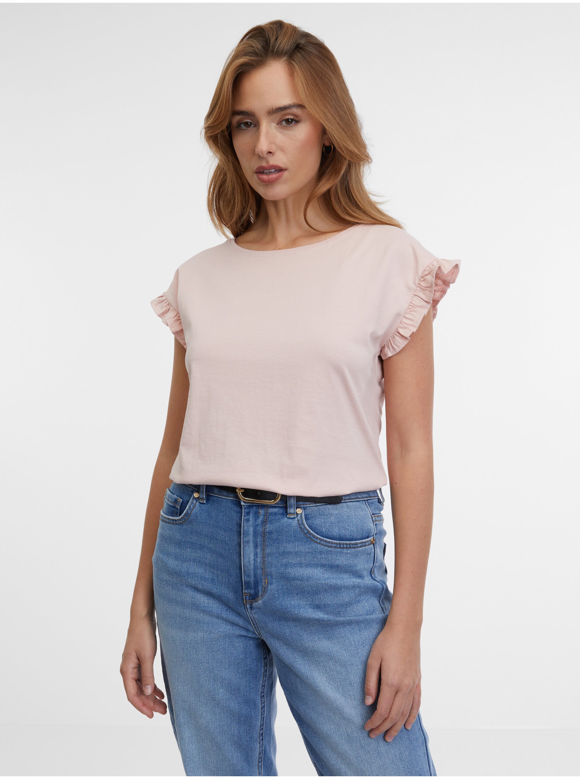 E-shop Světle růžové dámské tričko ORSAY