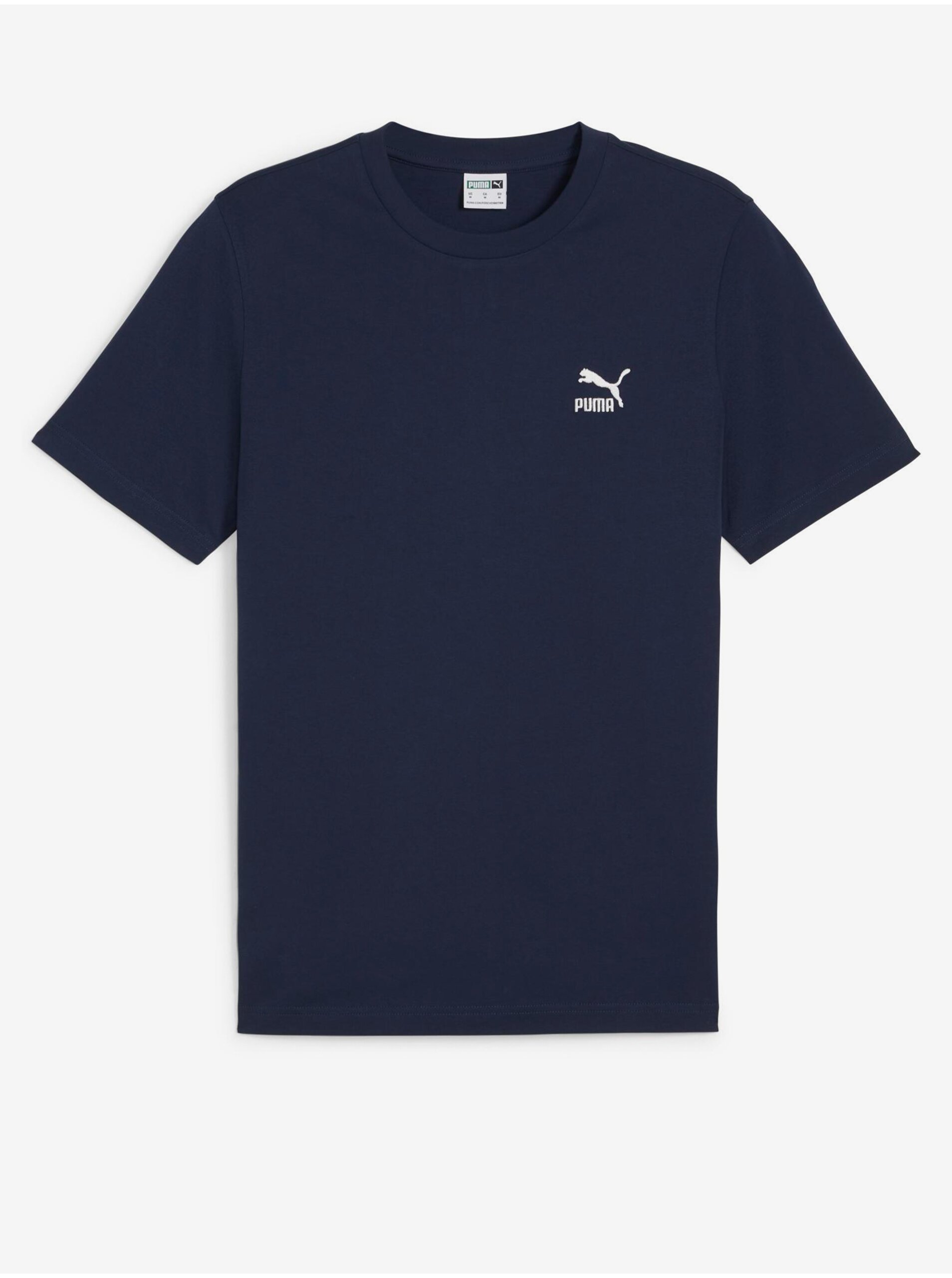 Levně Tmavě modré pánské tričko Puma Classics Small Logo Tee