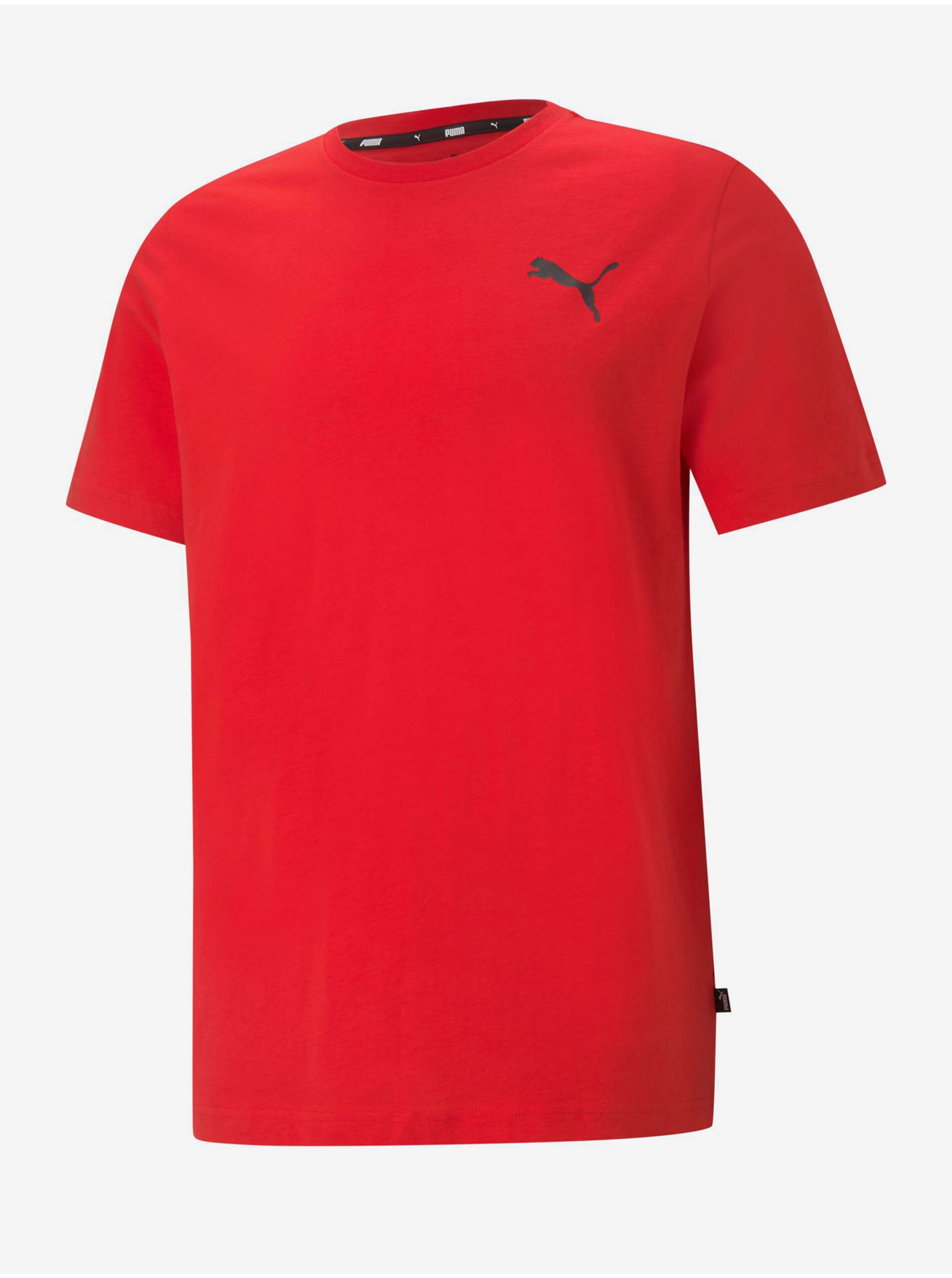 Lacno Červené pánske tričko Puma ESS Small Logo Tee