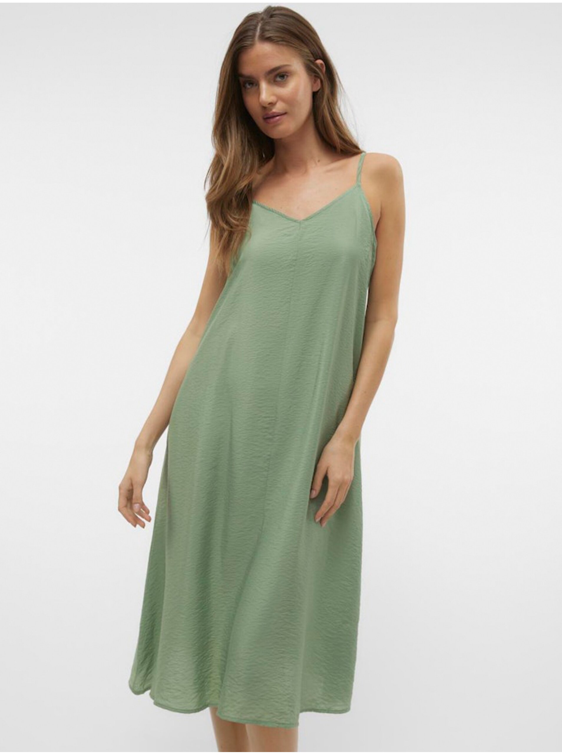 Levně Zelené dámské šaty Vero Moda Josie