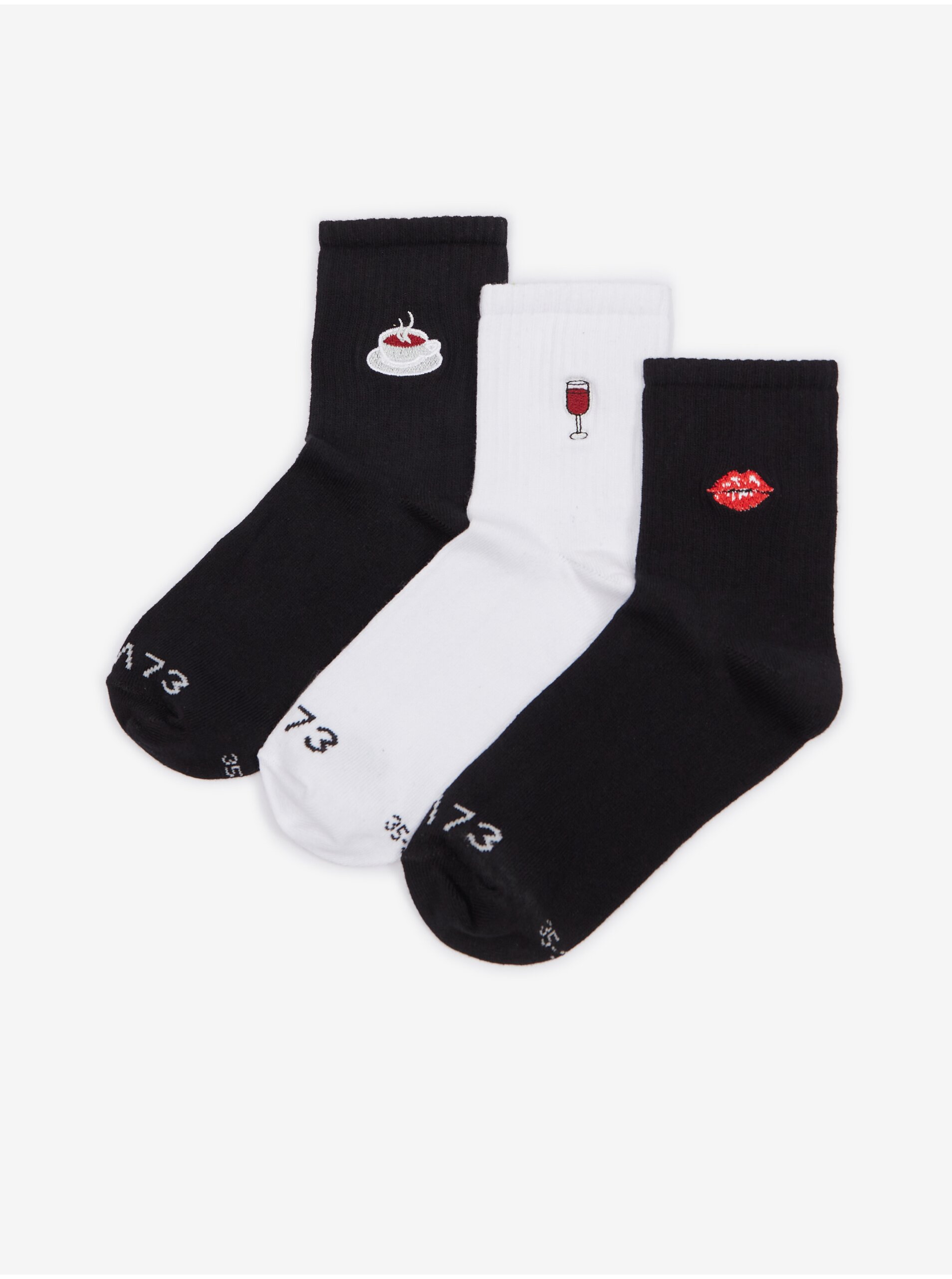 E-shop Sada tří párů dámských ponožek SAM 73 Nasazo
