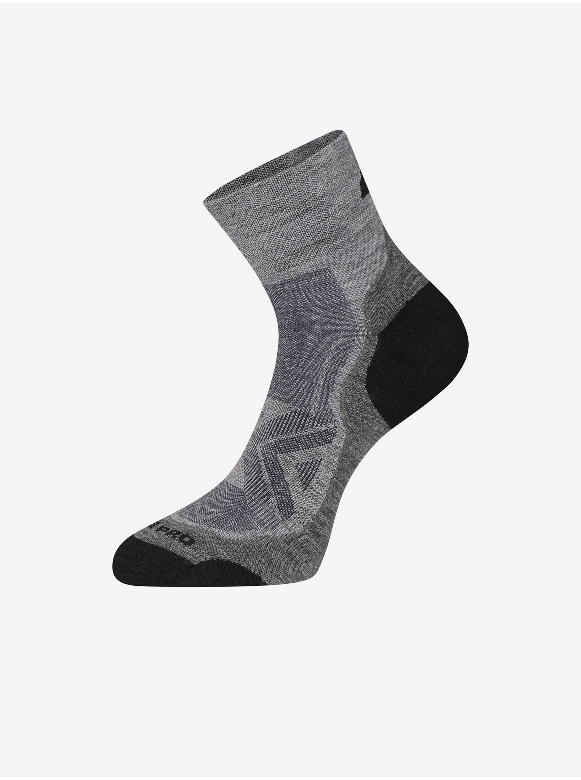 E-shop Šedé ponožky z merino vlny ALPINE PRO Derere