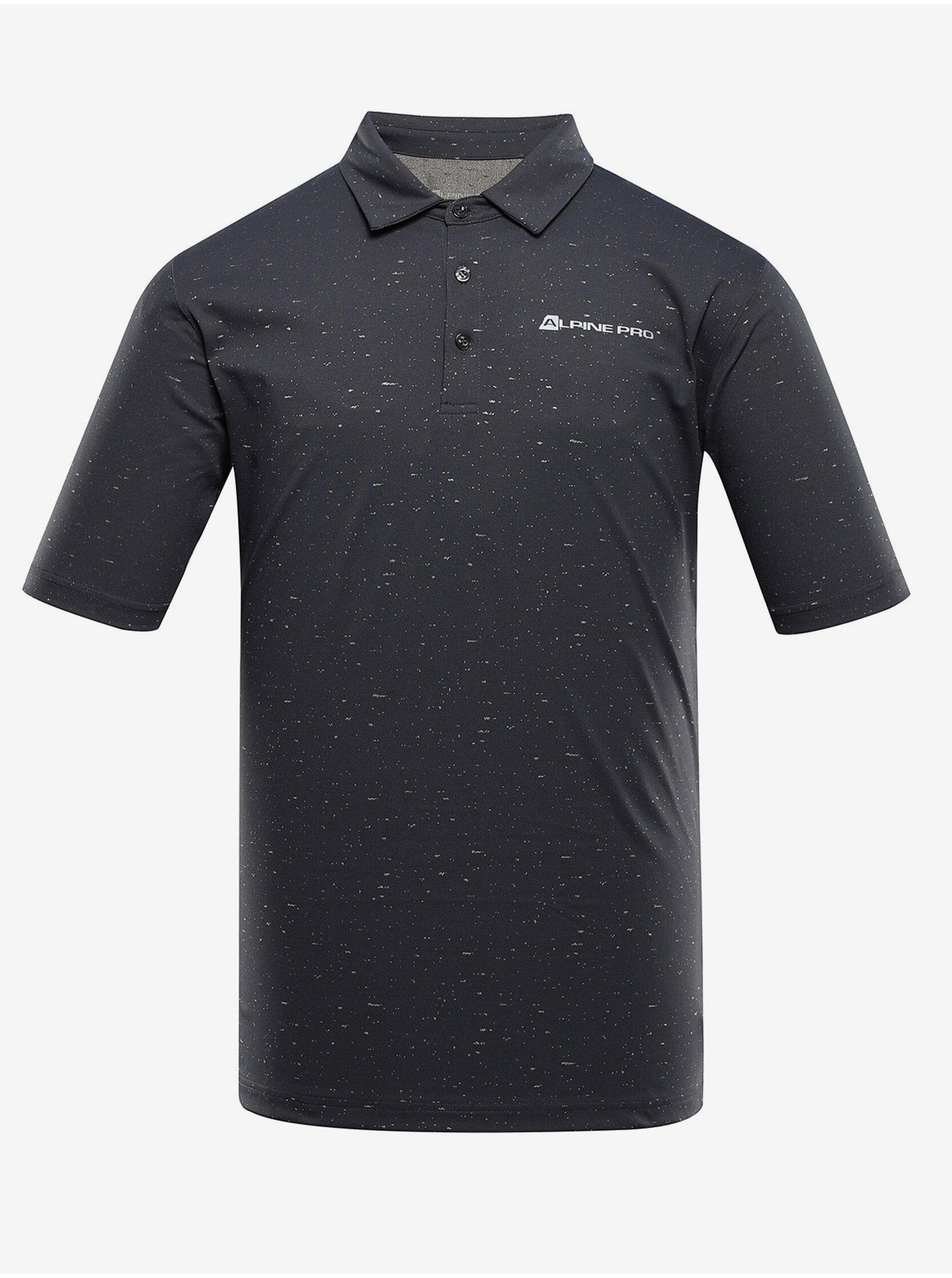 E-shop Černé pánské polo tričko ALPINE PRO Coowel