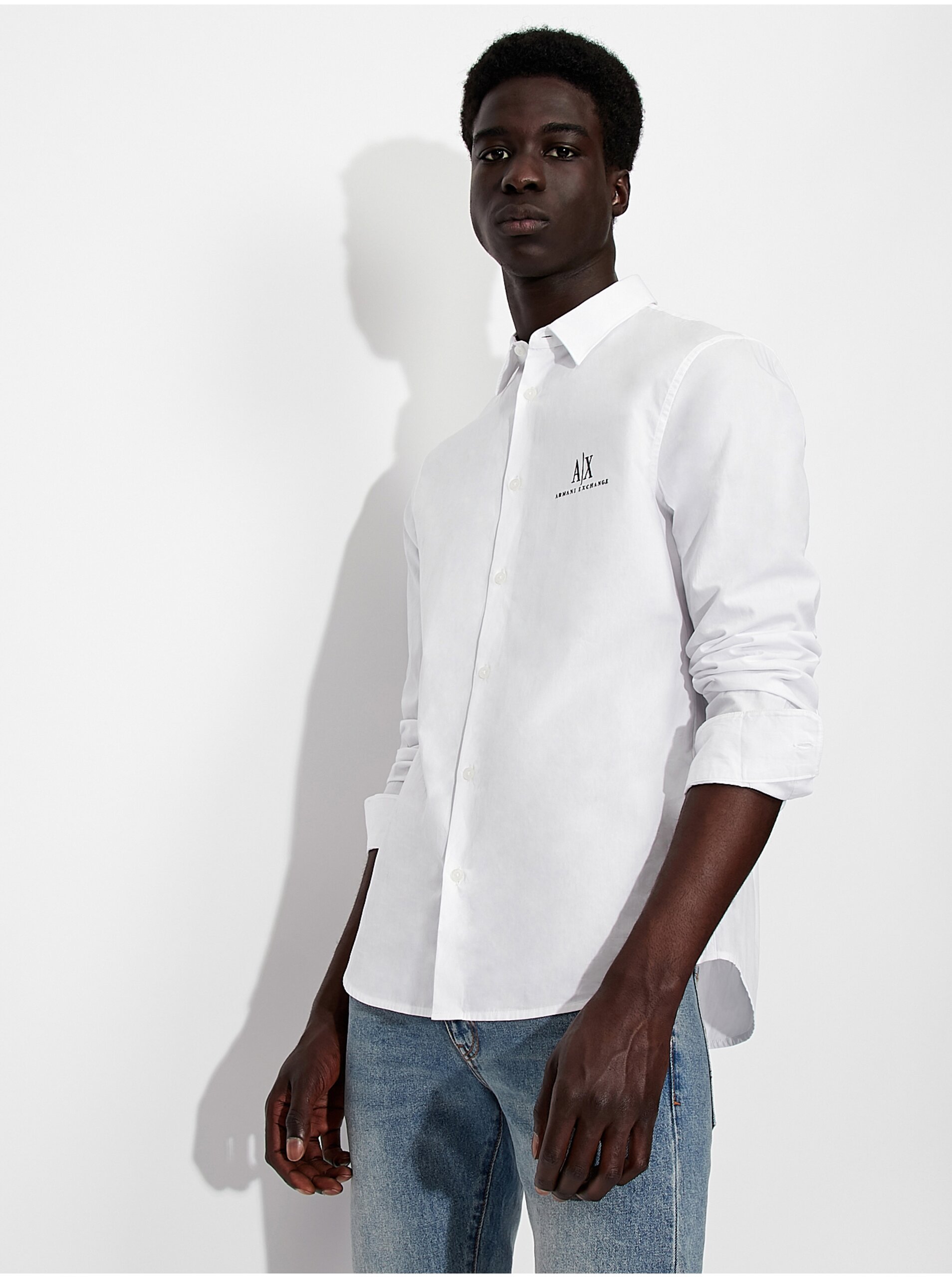 E-shop Bílá pánská košile Armani Exchange
