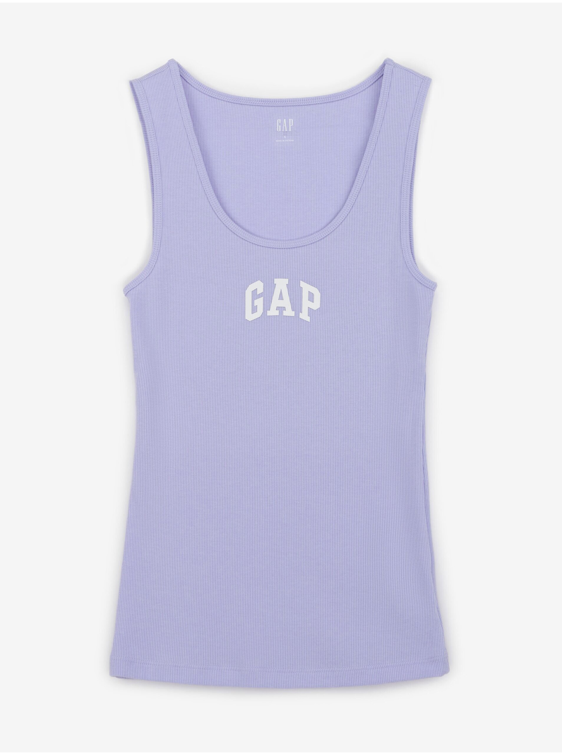 Lacno Svetlo fialové dámske rebrované tielko s logom GAP