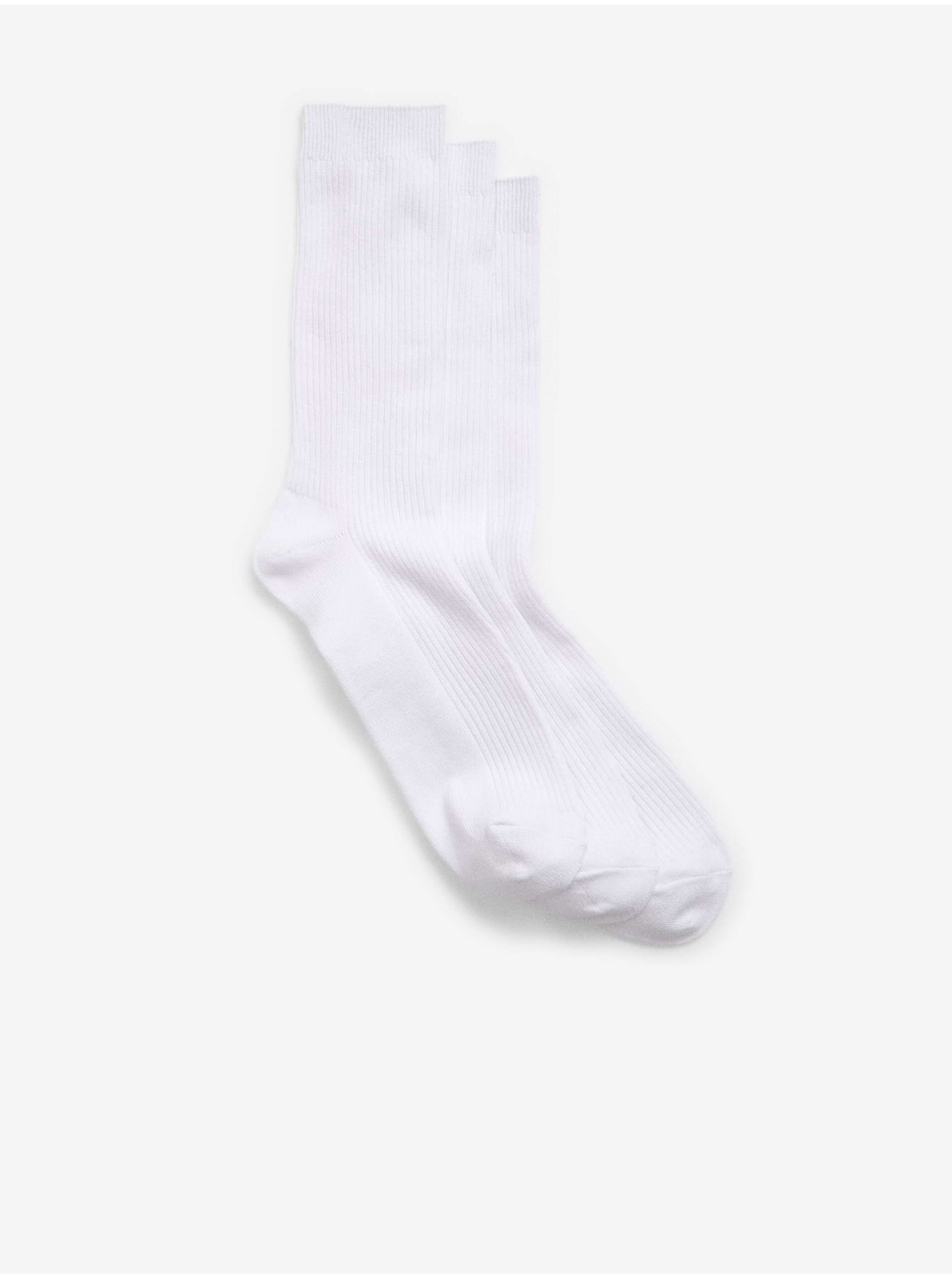 Levně Sada tří párů pánských ponožek v bílé barvě GAP