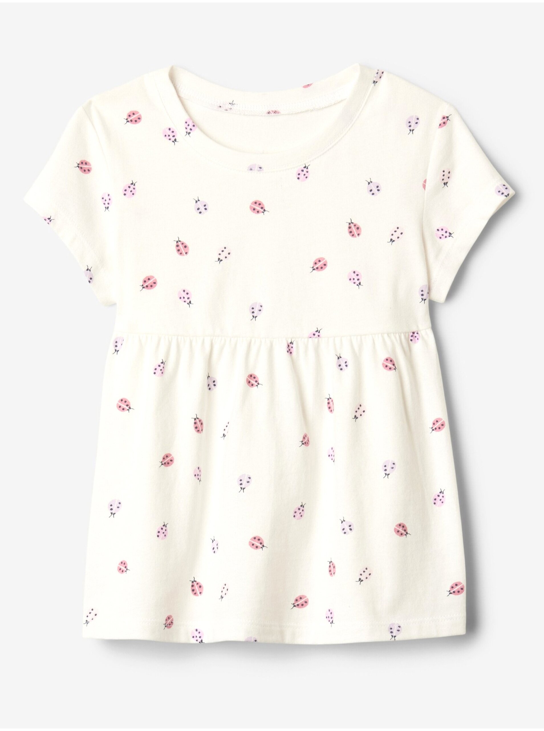 E-shop Biele dievčenské vzorované tričko GAP