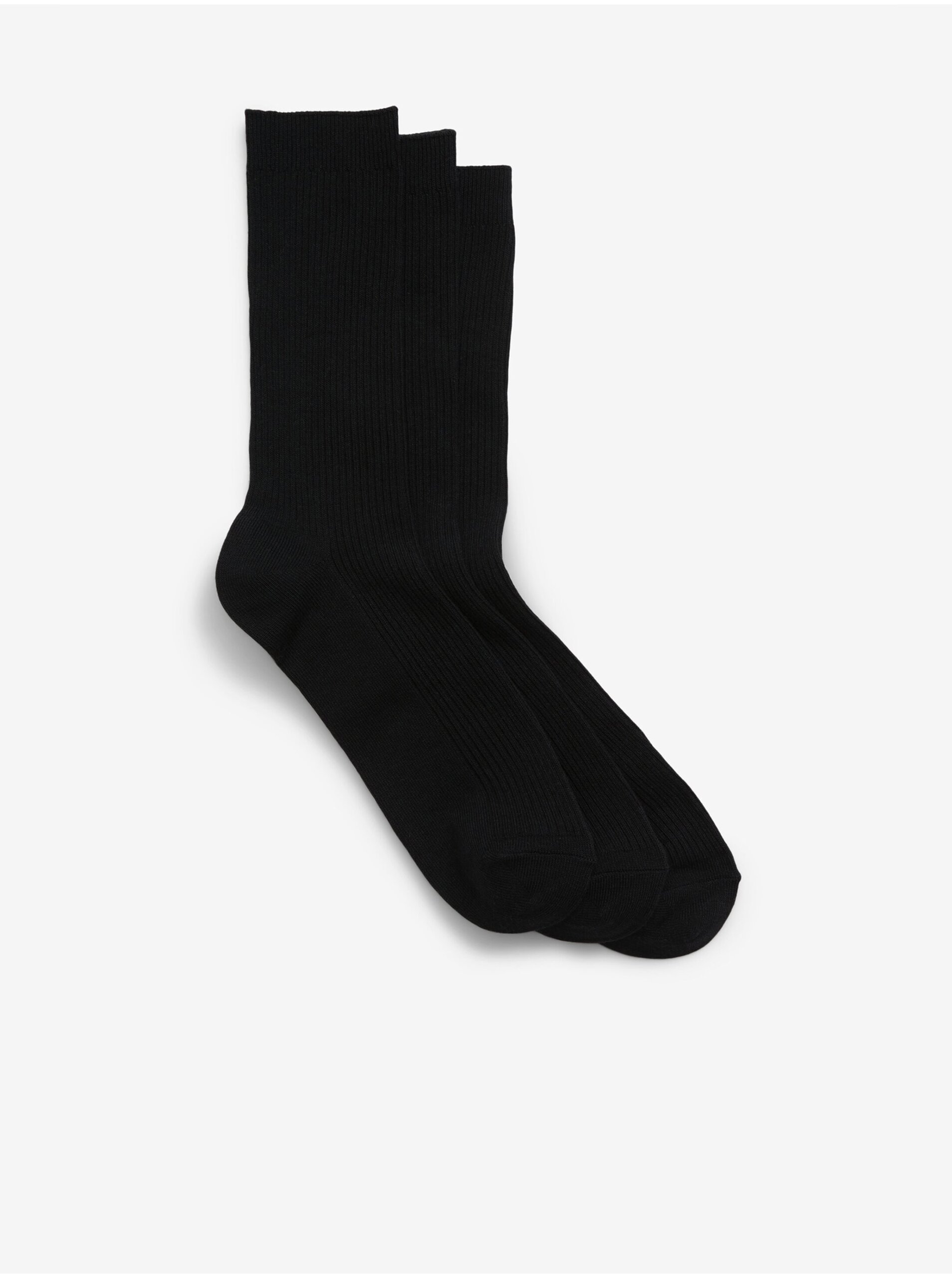 Lacno Sada troch párov pánskych ponožiek v čiernej farbe GAP