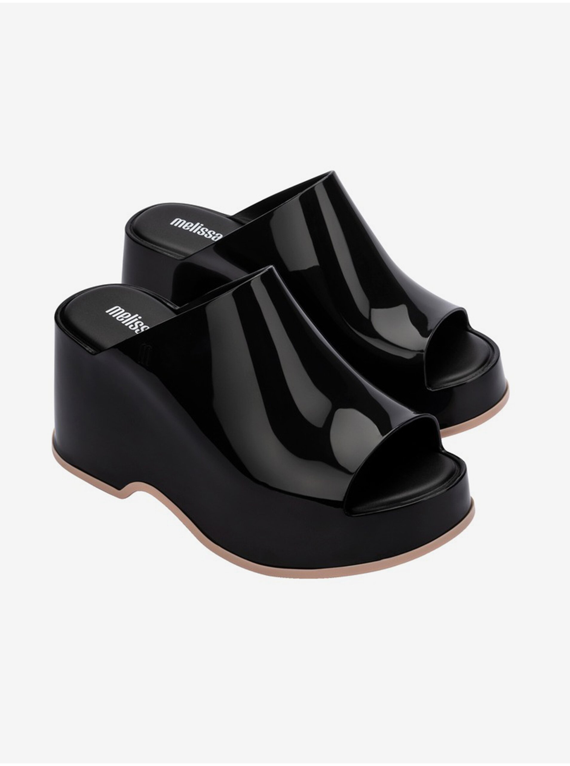 E-shop Černé dámské pantofle na platformě Melissa Patty AD