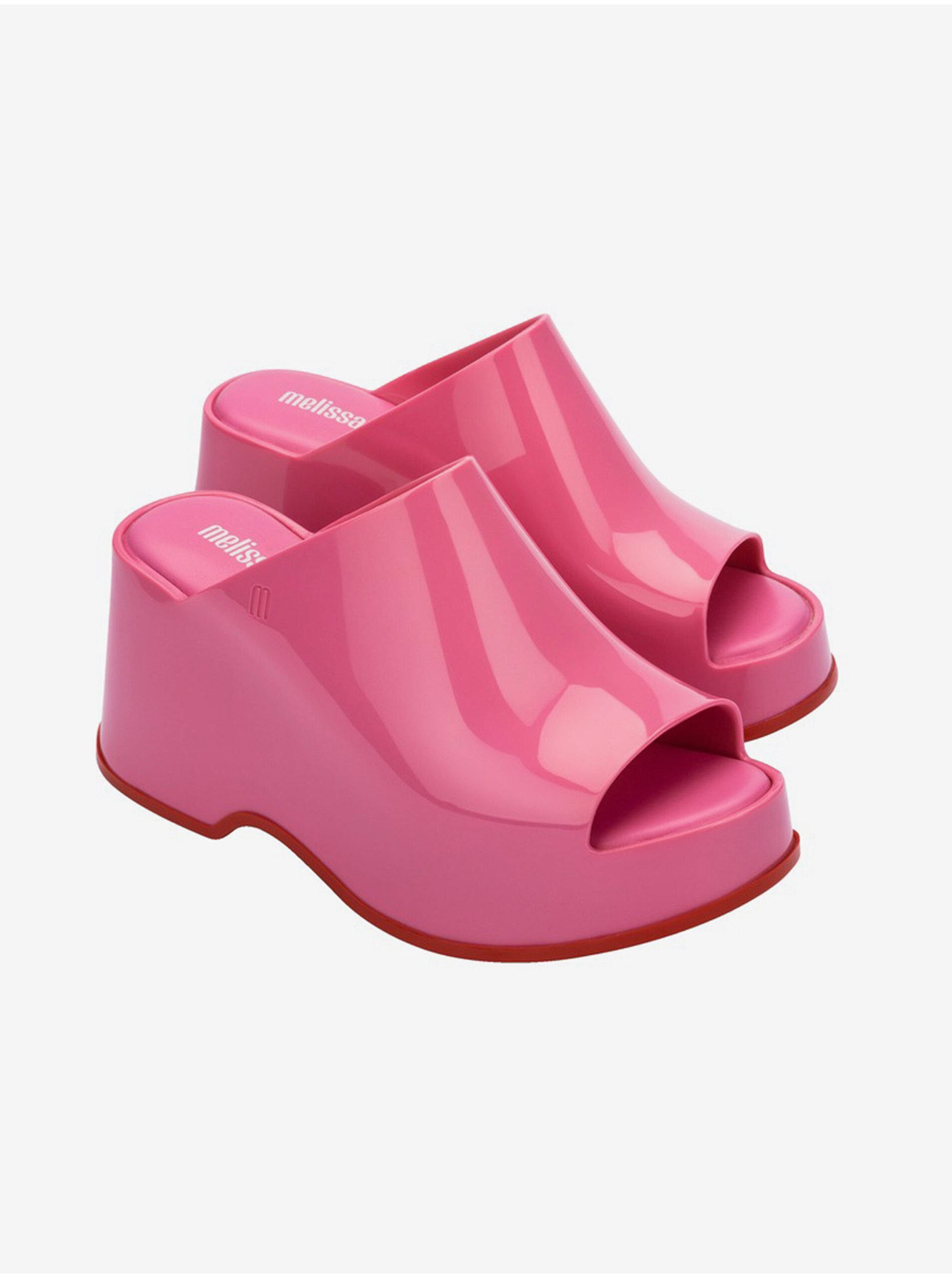 Levně Růžové dámské pantofle na platformě Melissa Patty AD