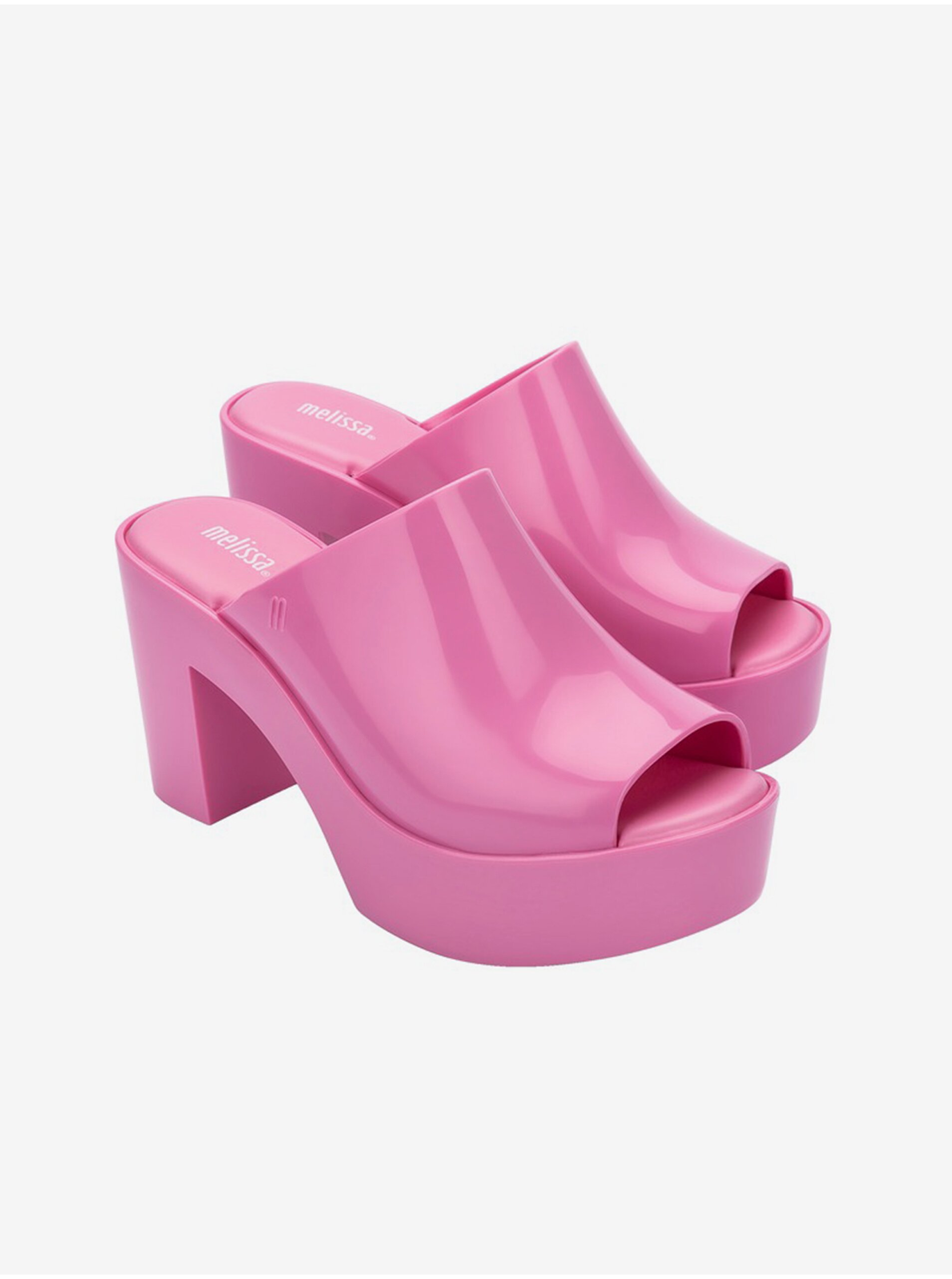 E-shop Růžové dámské pantofle na podpatku Melissa Mule AD