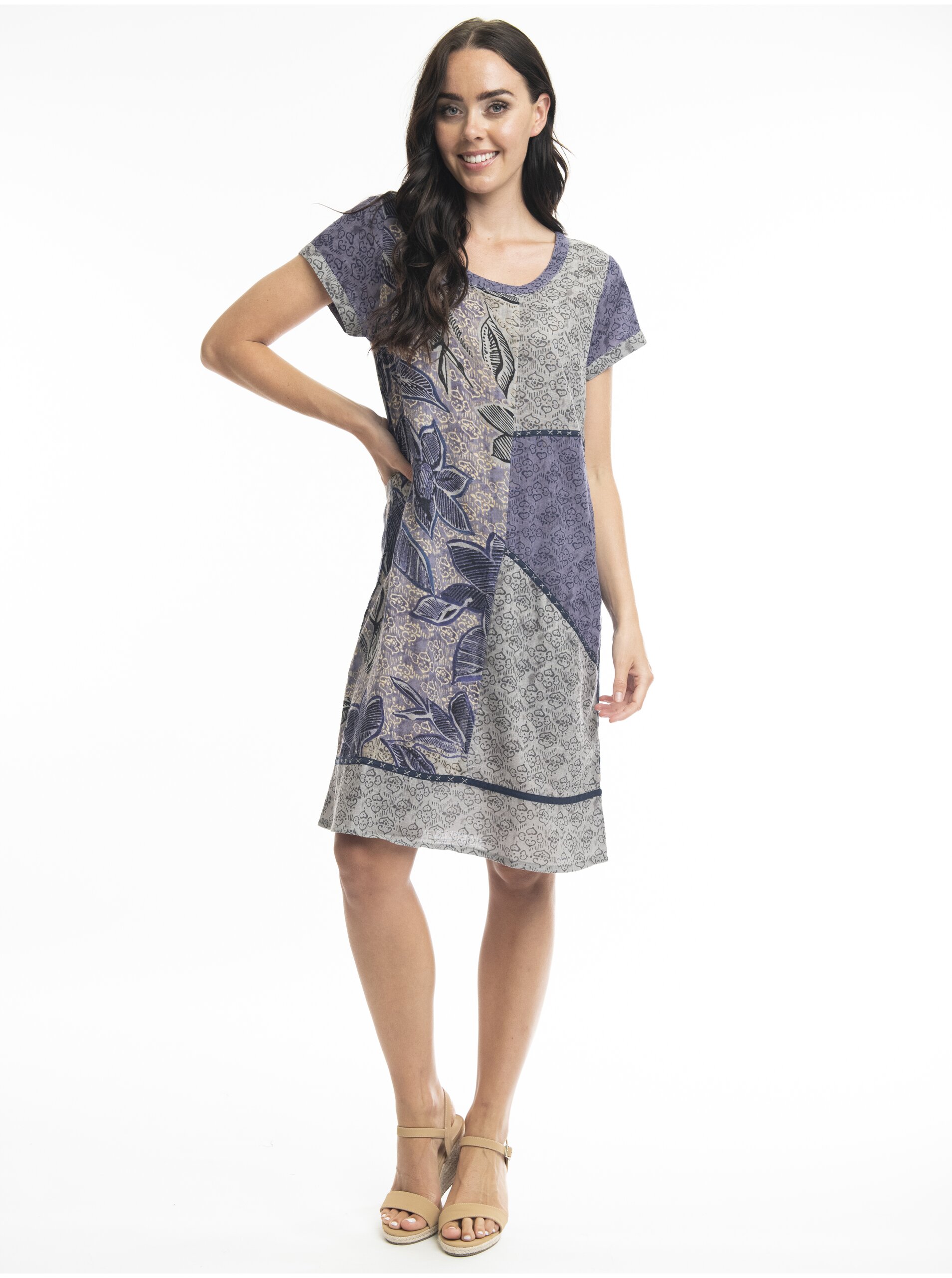 E-shop Fialové dámské šaty Orientique Mersin