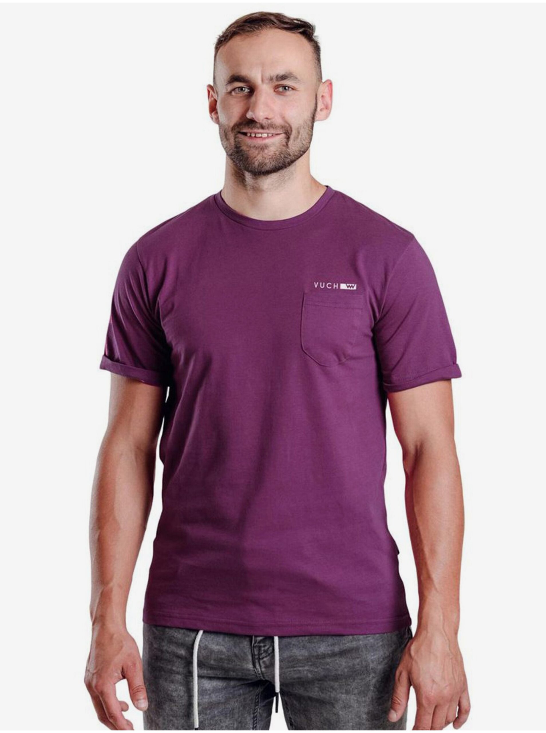 E-shop Fialové pánské tričko VUCH Rasko