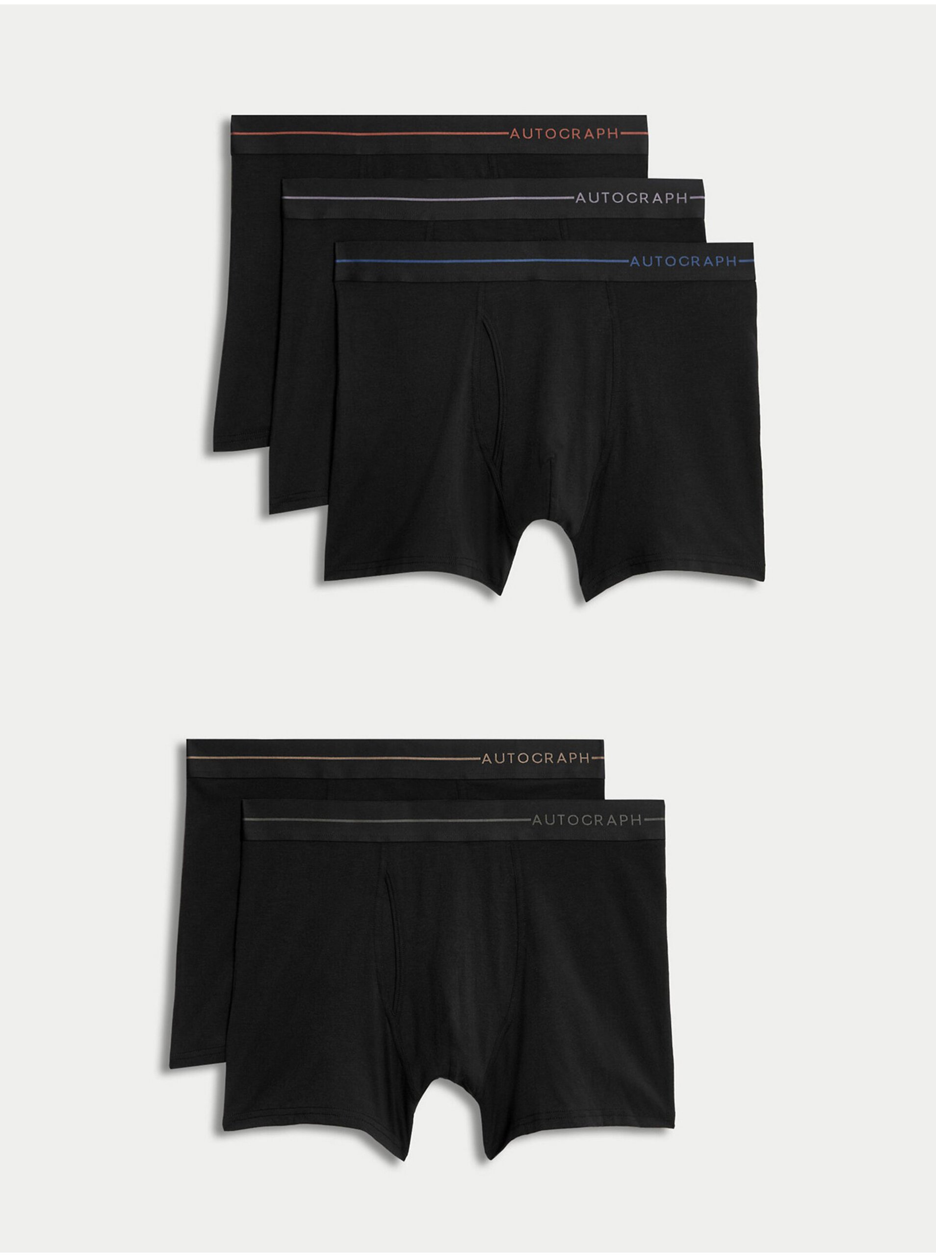 E-shop Sada piatich pánskych boxeriek v čiernej farbe Marks & Spencer