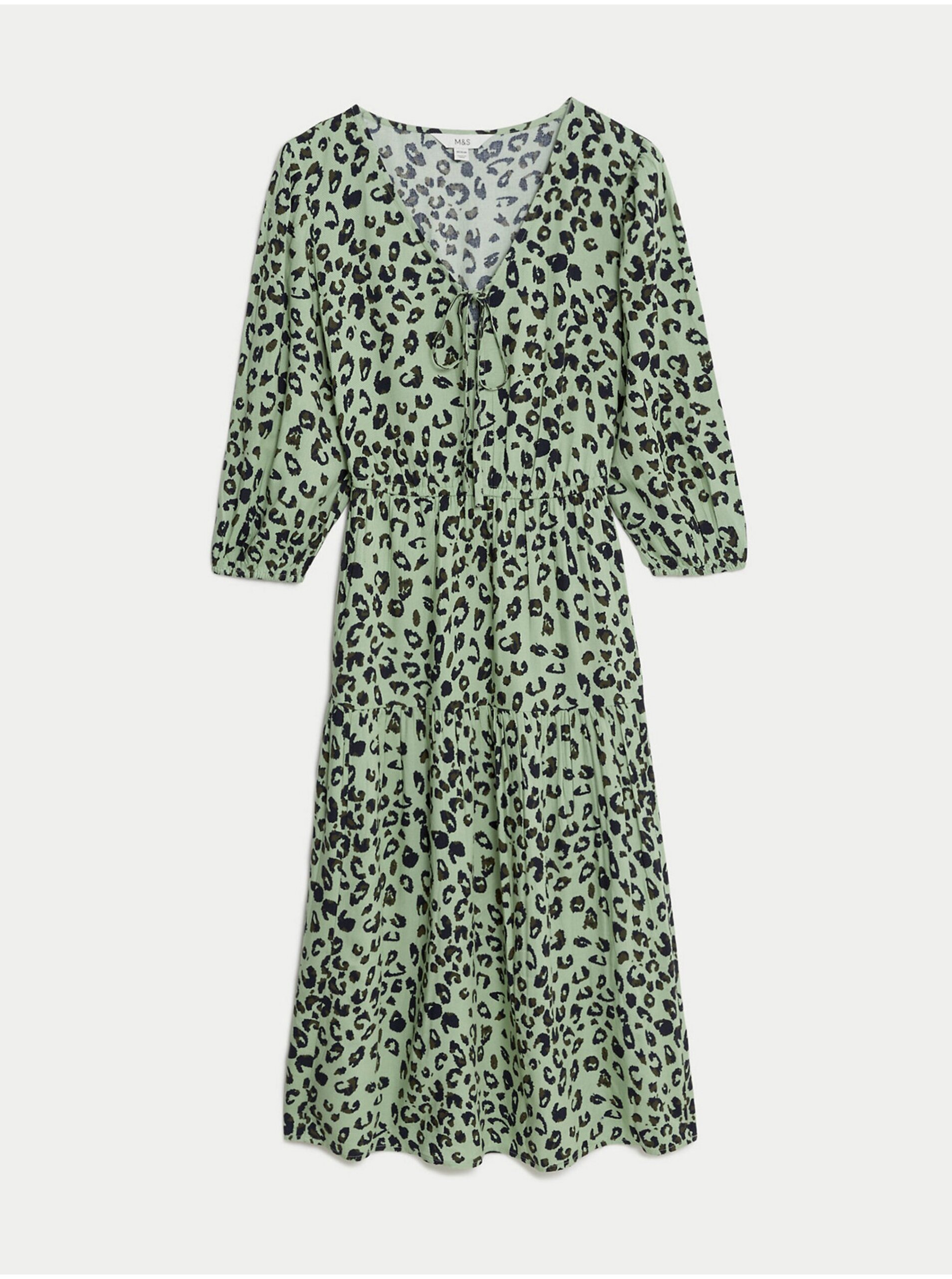 E-shop Zelené dámské vzorované šaty Marks & Spencer