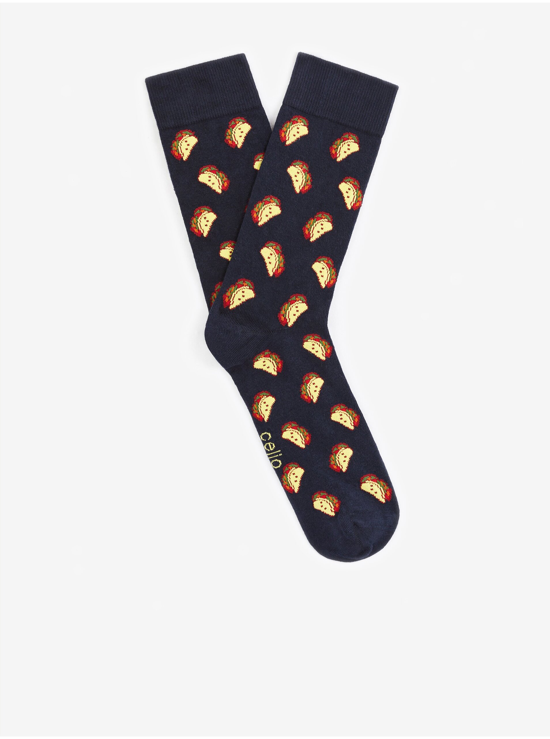 E-shop Tmavě modré pánské vzorované ponožky Celio Gisotacos