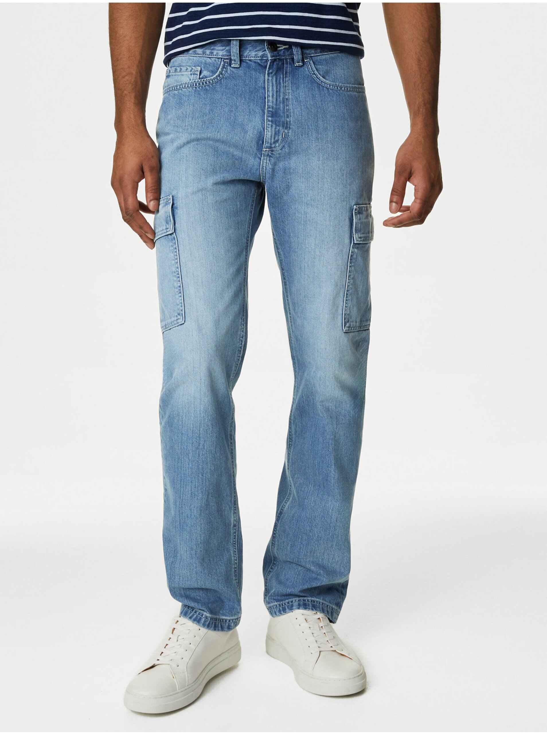 Levně Modré pánské džíny Marks & Spencer