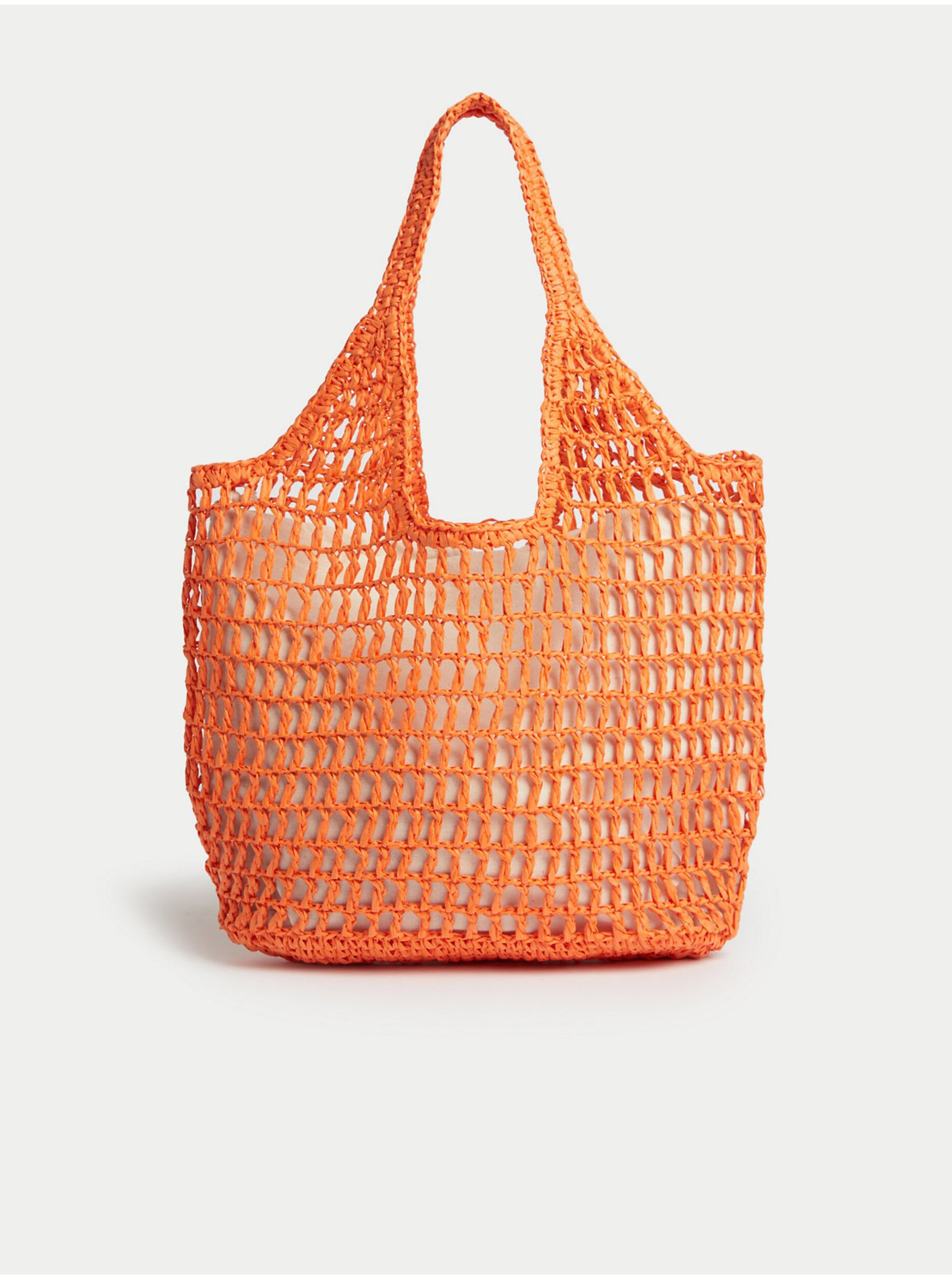 Lacno Oranžová dámska plážová taška Marks & Spencer