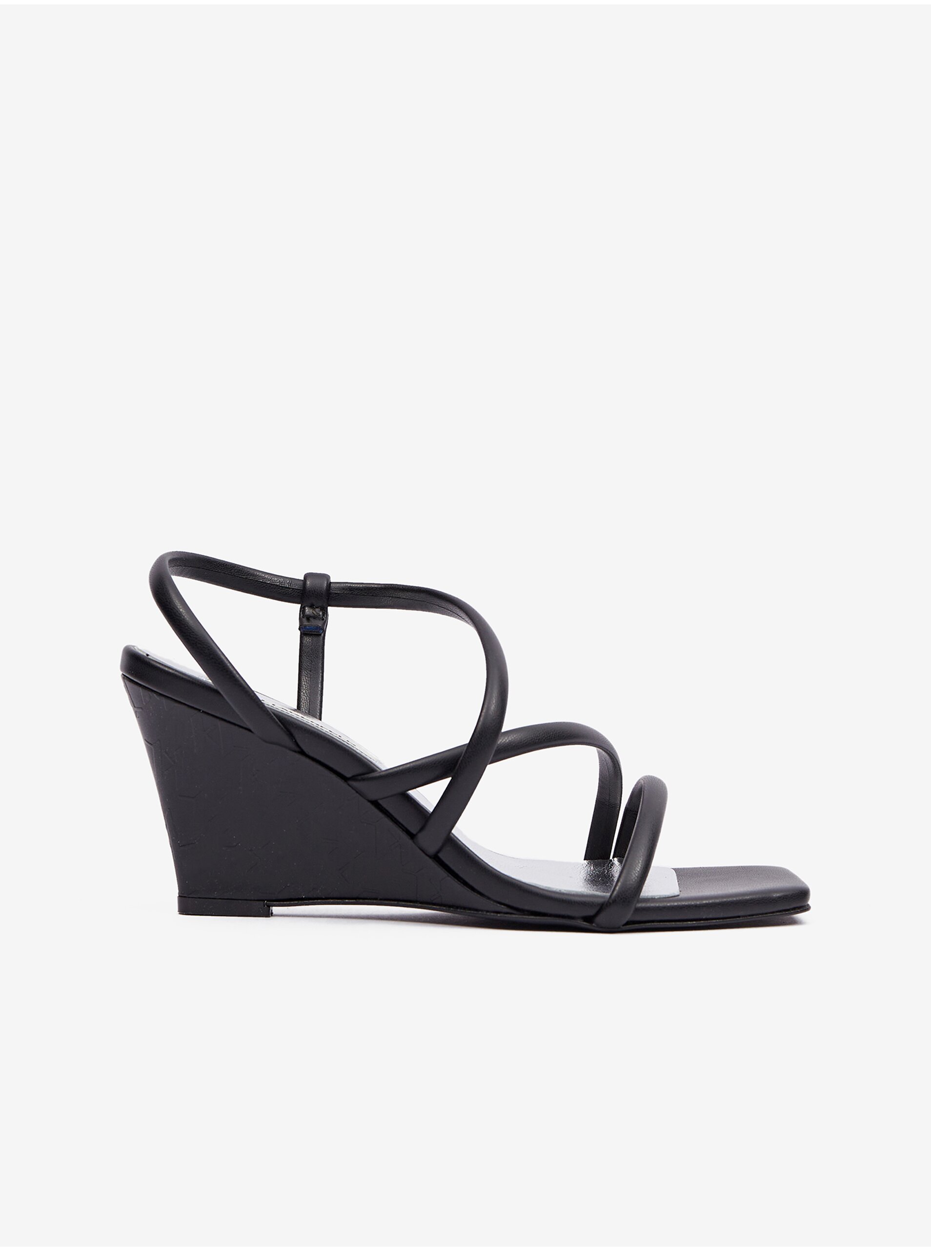 E-shop Čierne dámske sandálky KARL LAGERFELD Rialto Strap