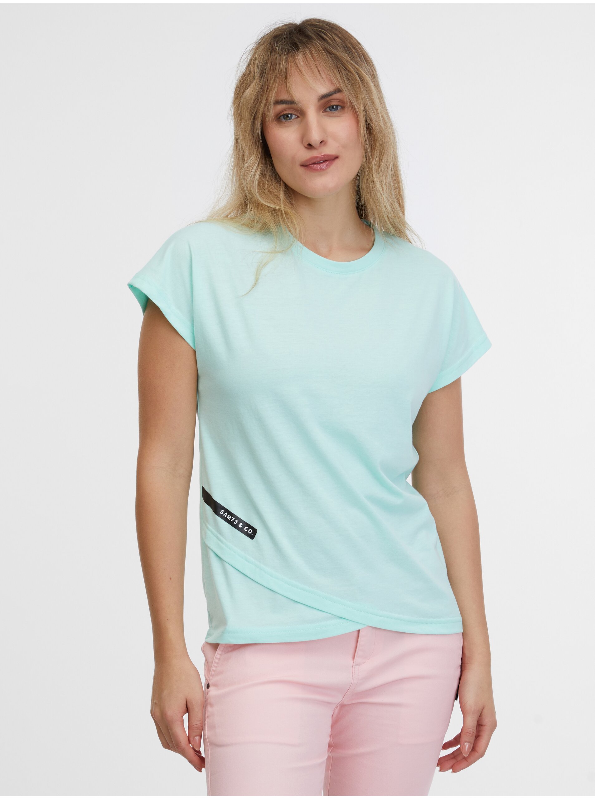 E-shop Tyrkysové dámské tričko SAM 73 Cristal