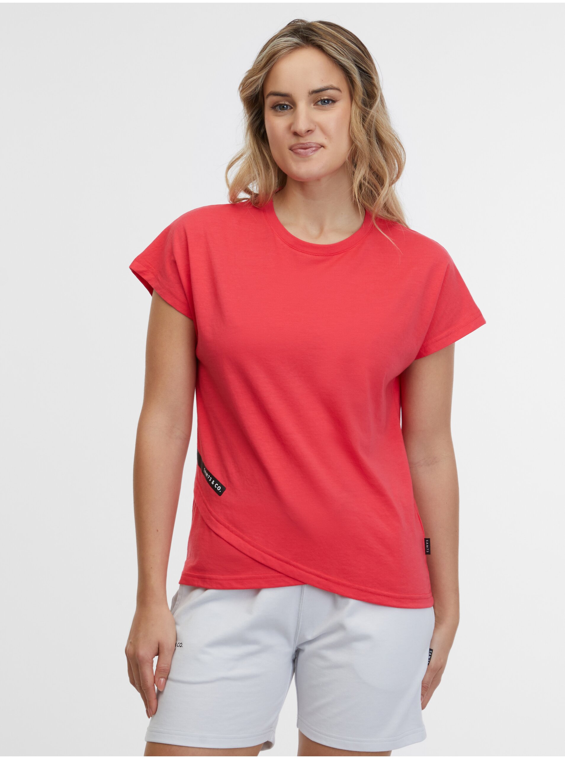 E-shop Korálové dámské tričko SAM 73 Cristal