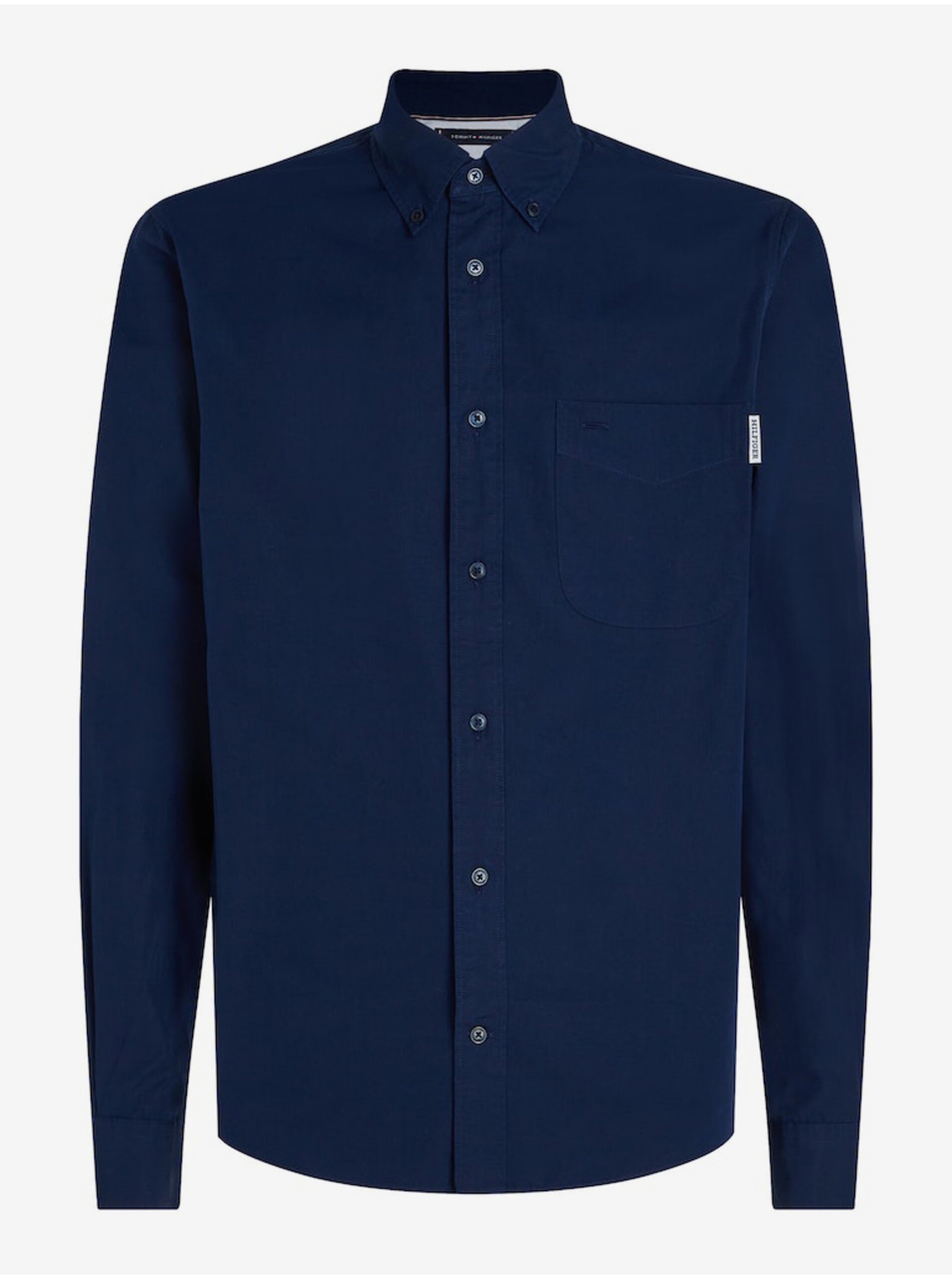 E-shop Tmavě modrá pánská košile Tommy Hilfiger Papertouch Monotype