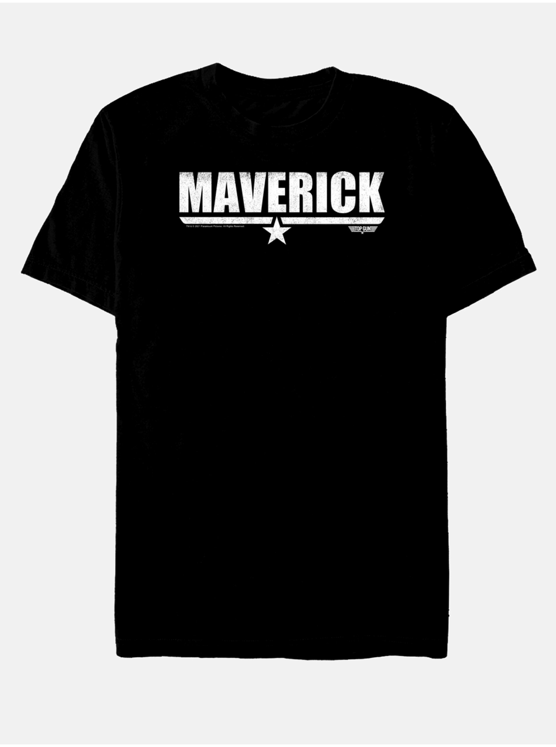 Levně Černé unisex tričko Paramount Maverick