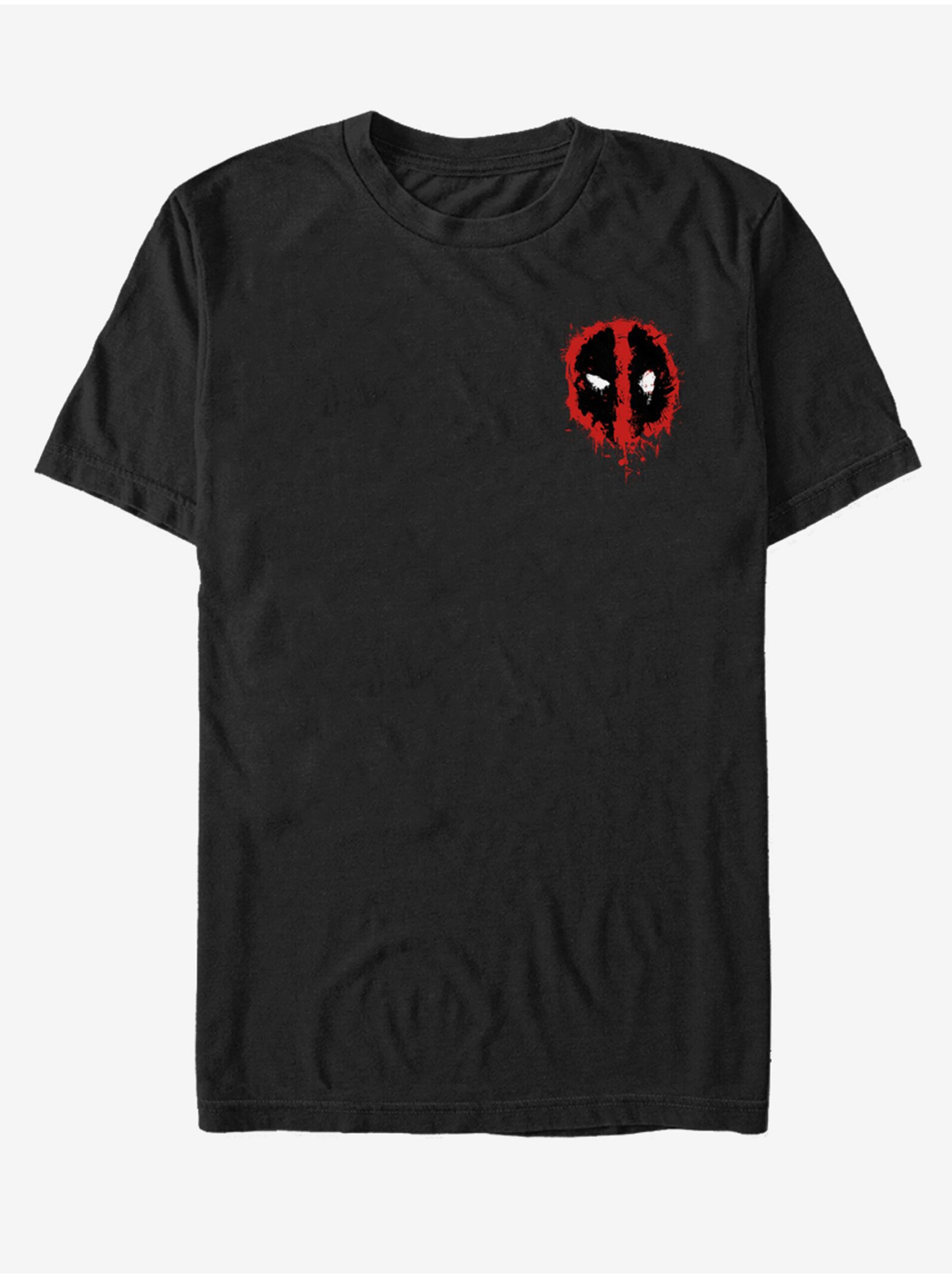 Levně Černé unisex tričko Marvel Deadpool SplatterIcon - Pocket