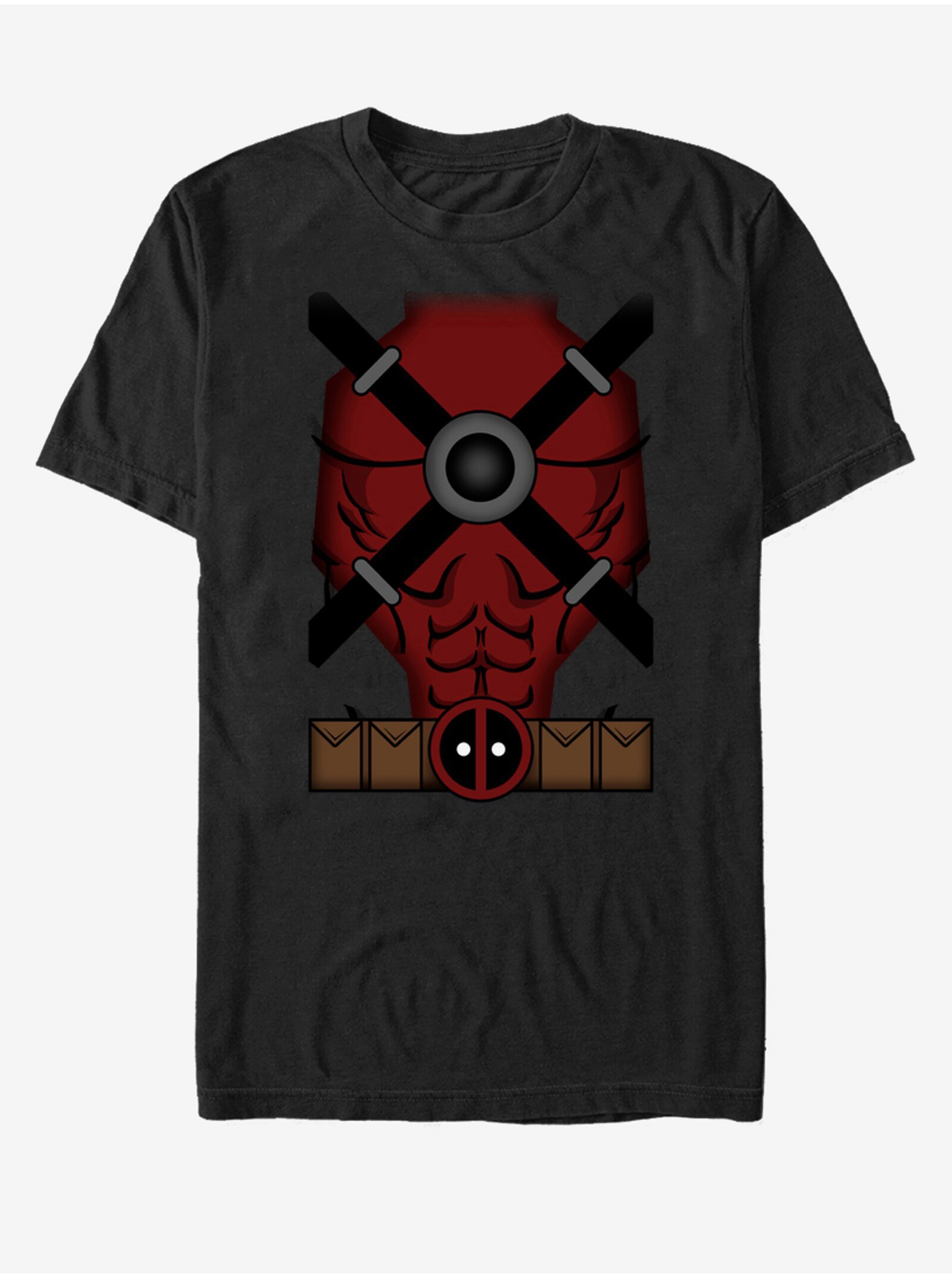 Lacno Čierne unisex tričko Marvel Deadpool Costume