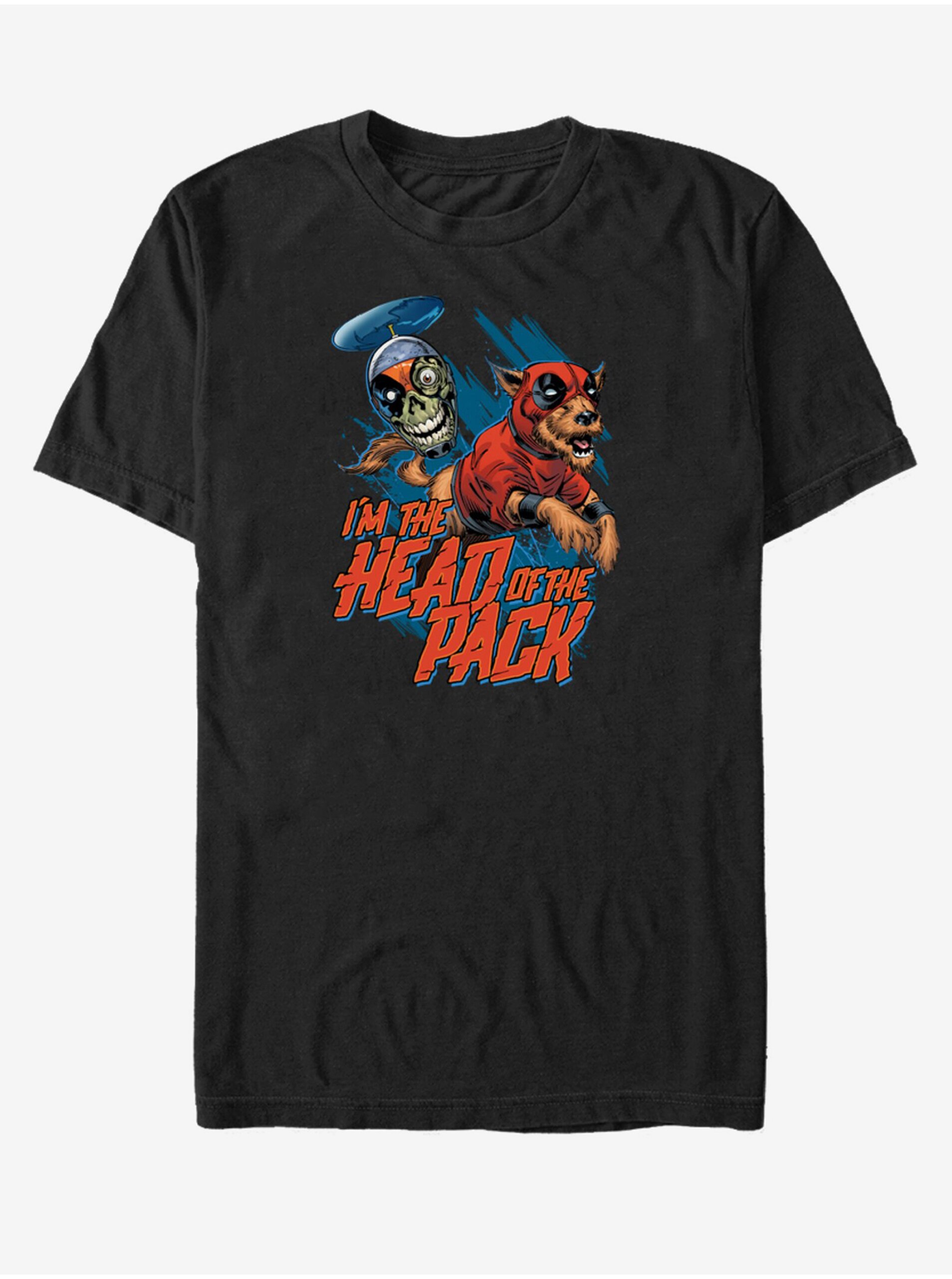 Levně Černé unisex tričko Marvel Head Pack