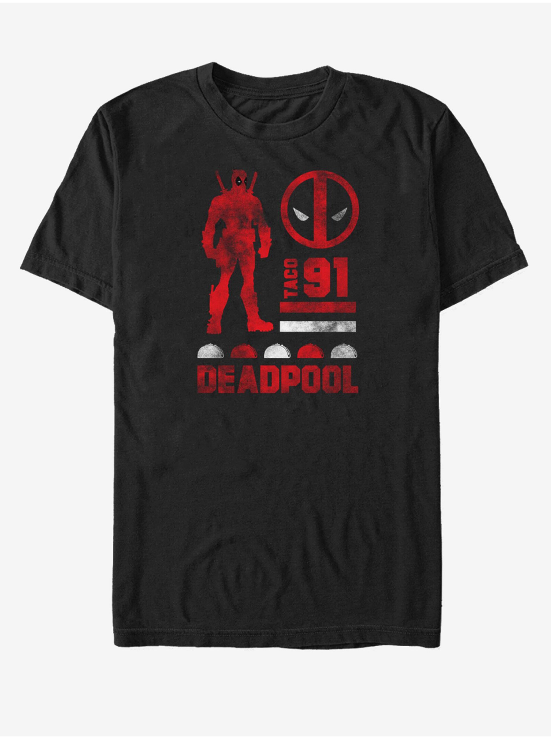 Lacno Čierne unisex tričko Marvel Deadpool Sil