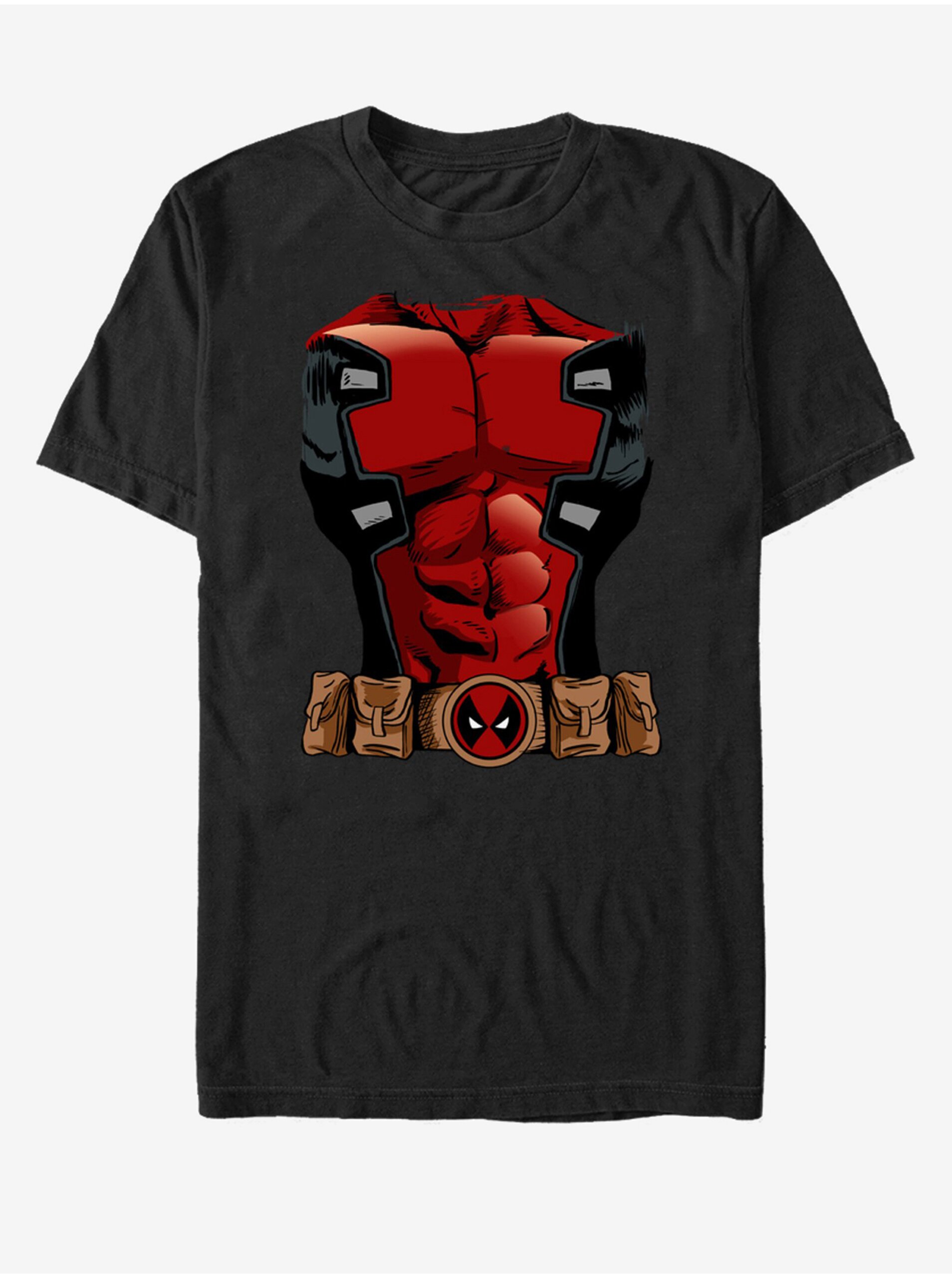 Lacno Čierne unisex tričko Marvel Deadpool Armor