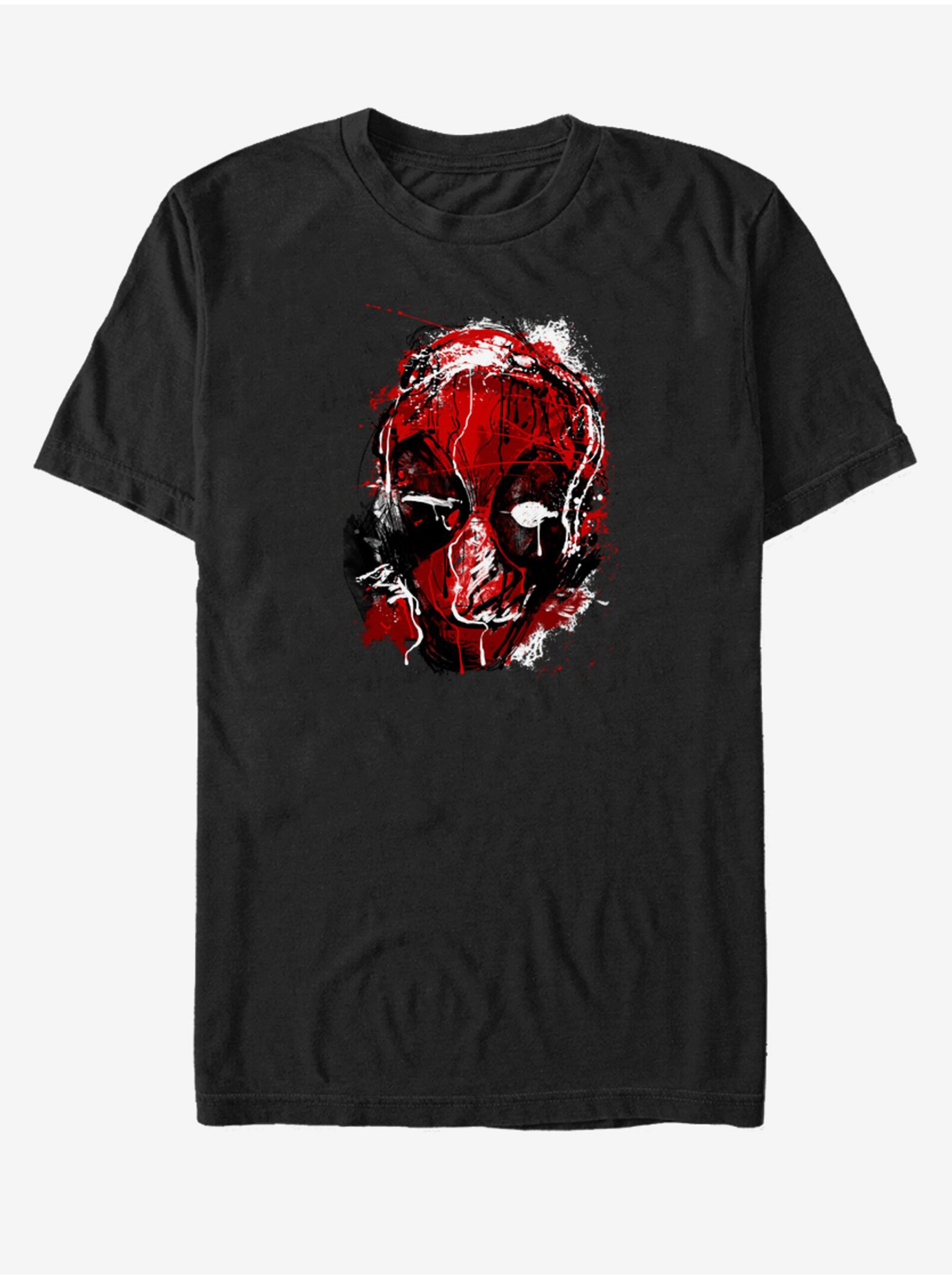 Levně Černé unisex tričko Marvel Deadpool Drippy